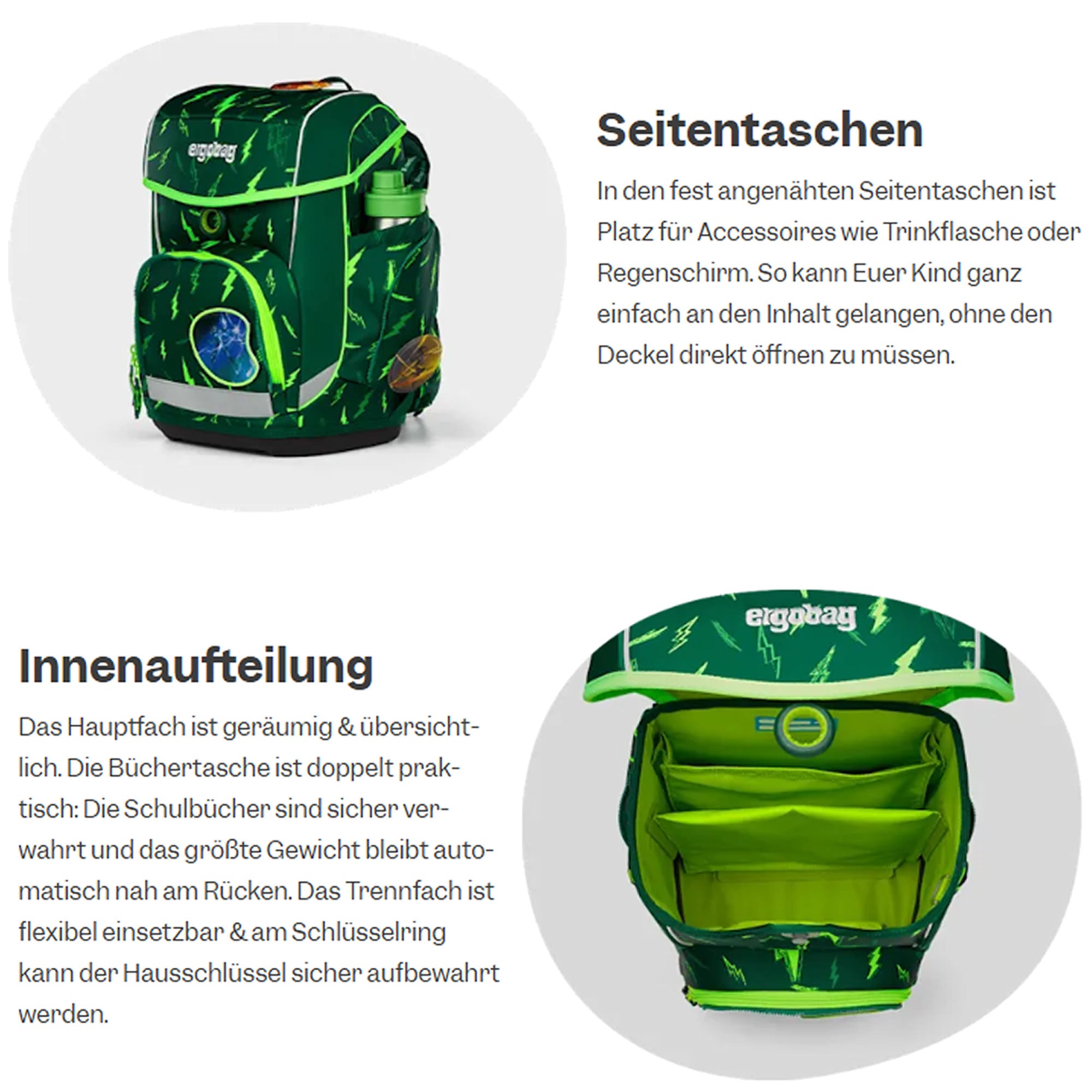 Ergobag Cubo Schulranzen PerlentauchBär – Set 5-tlg.