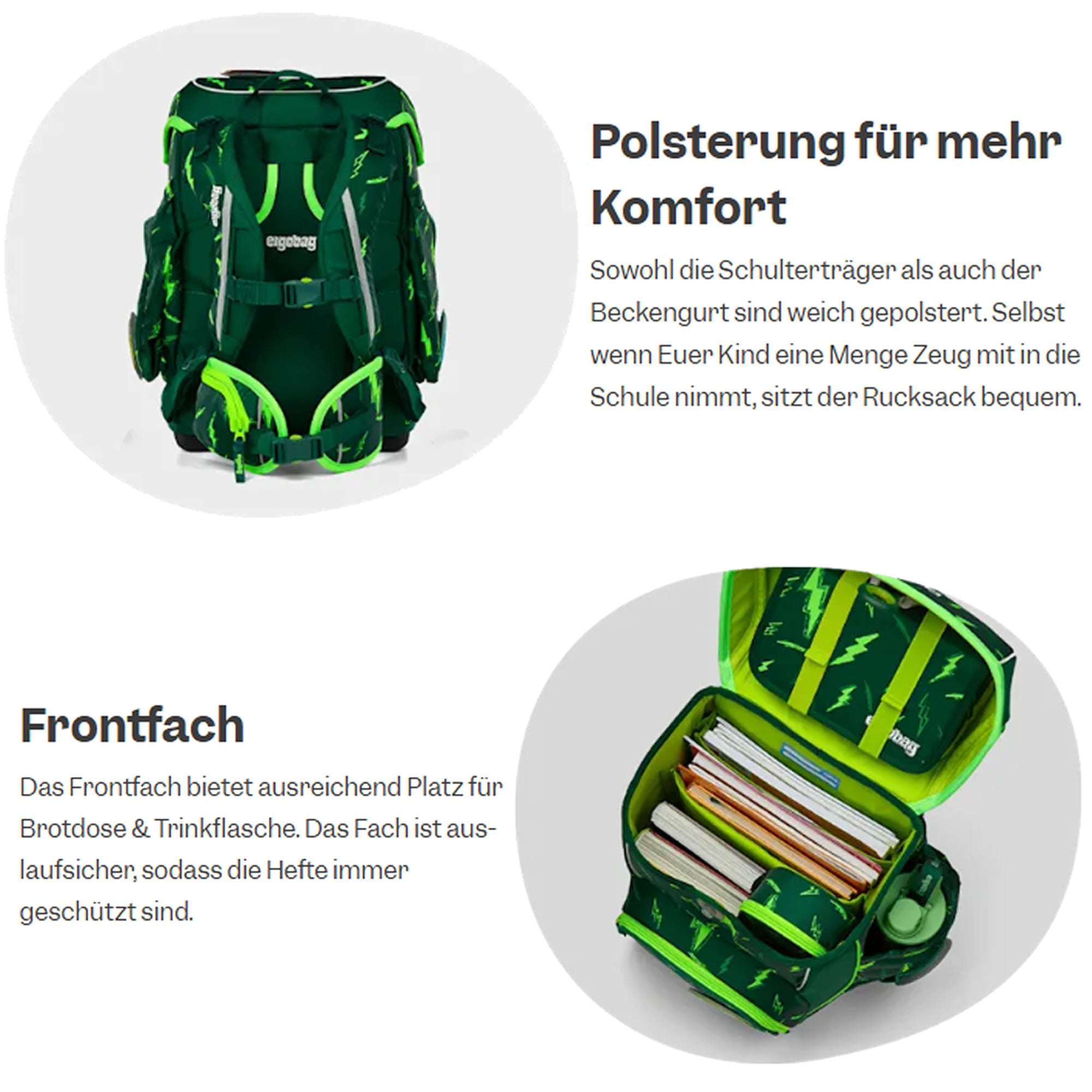 Ergobag Cubo Schulranzen Wolkenzaubär – Set 5-tlg.
