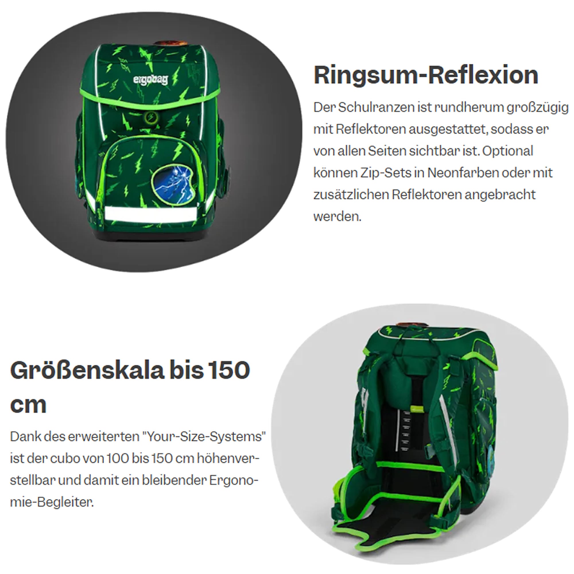 Ergobag Cubo Schulranzen PerlentauchBär – Set 5-tlg.