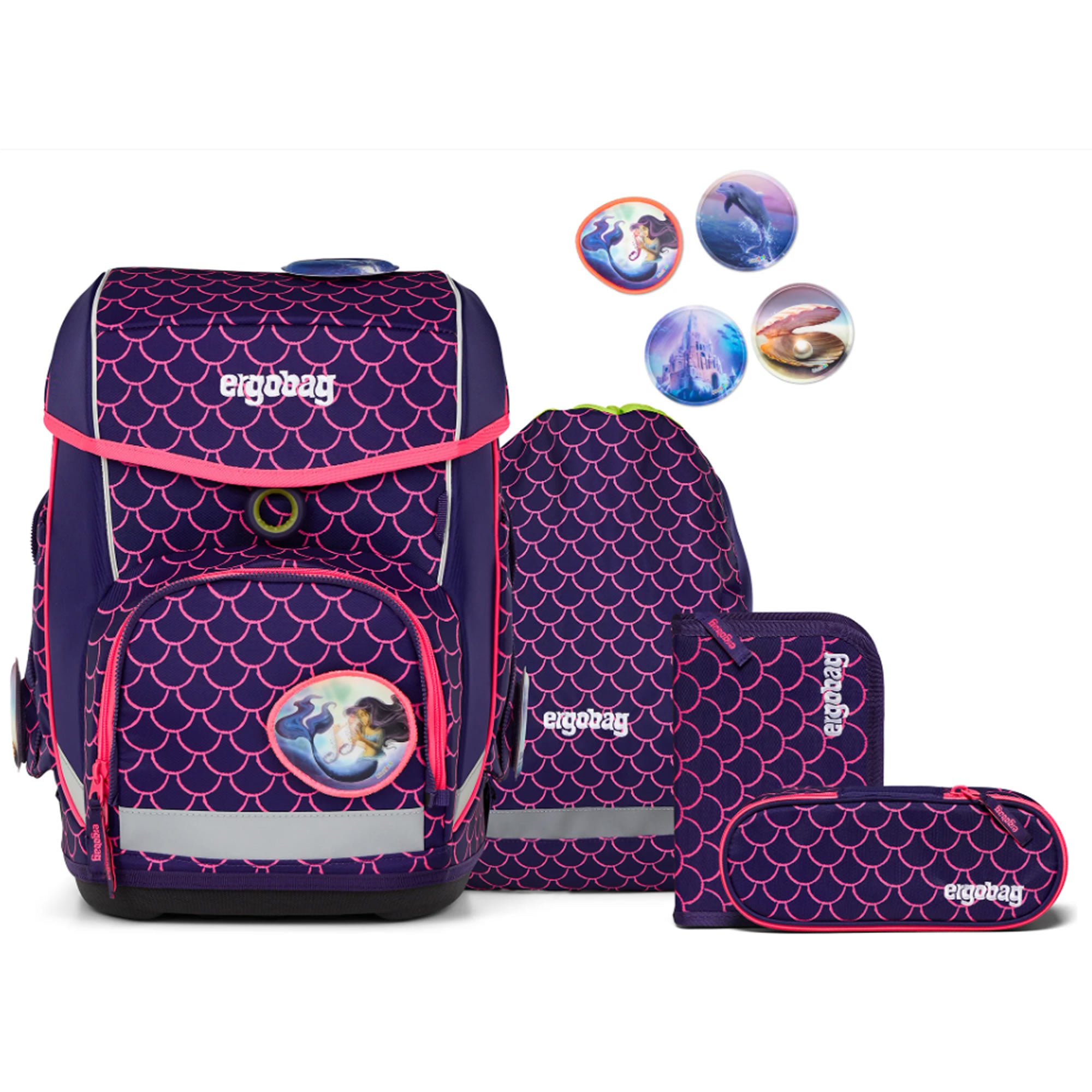 Ergobag Cubo Schulranzen PerlentauchBär – Set 5-tlg.