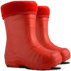 KOLMAX Kinder Gummistiefel Rot – superleicht, wasserdicht & warm gefüttert