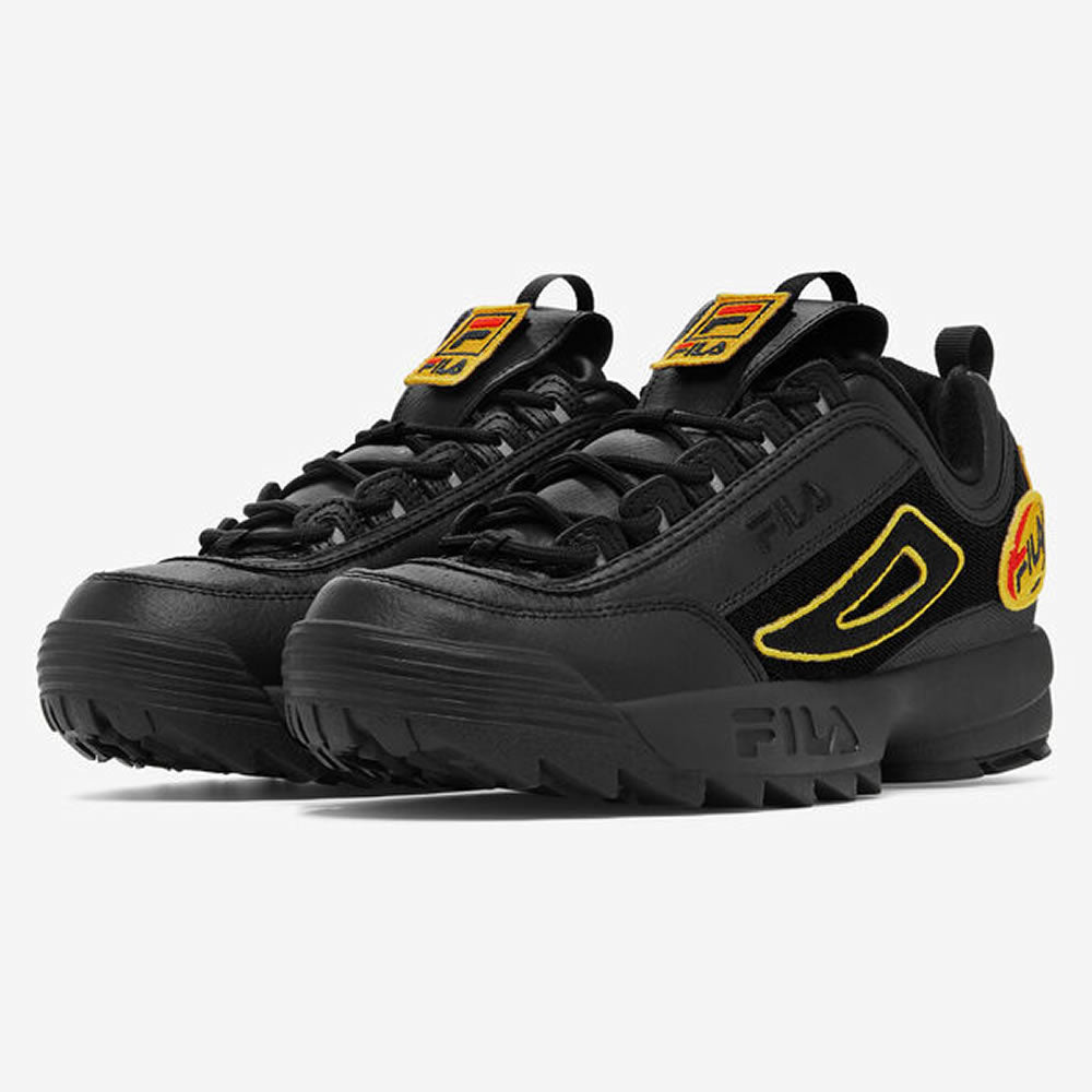 FILA Disruptor Sneaker Patches II Damen Schuh Low Schwarz