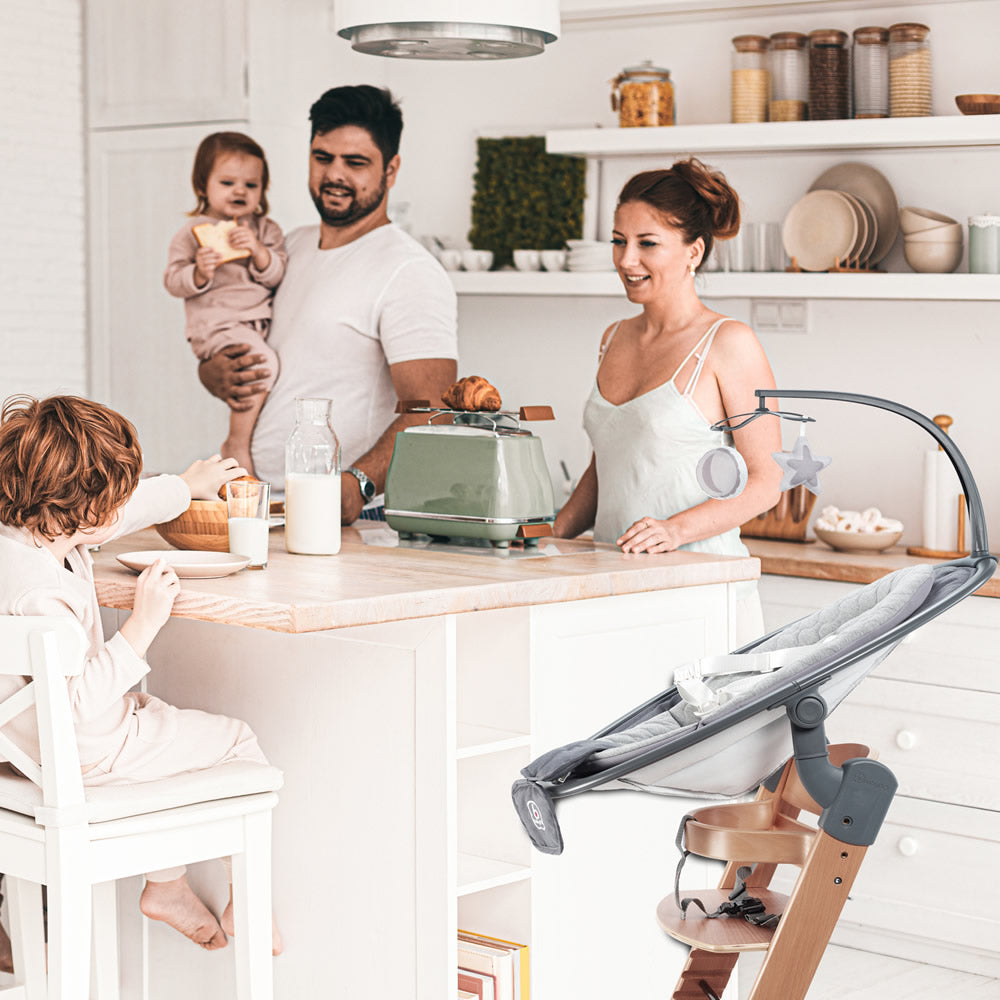 BabyGo Hochstuhl Family Treppenhochstuhl mit Neugeborenenaufsatz