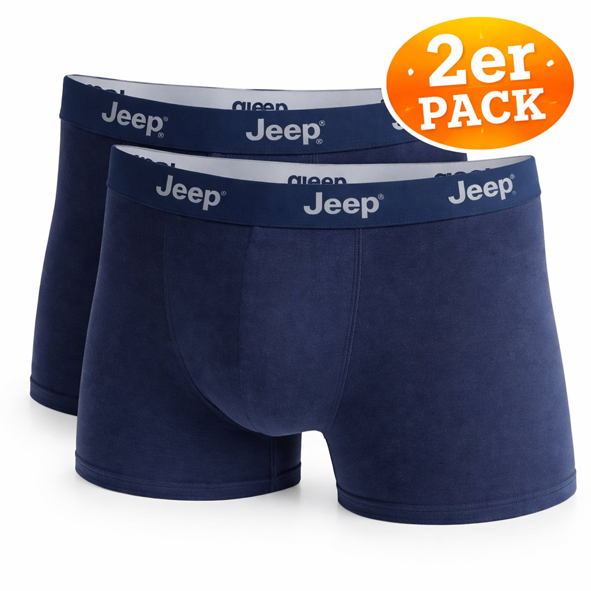 Jeep Boxershorts 2er-Pack (2 Stück) für Jugendliche & Herren – Baumwolle – S–XXL