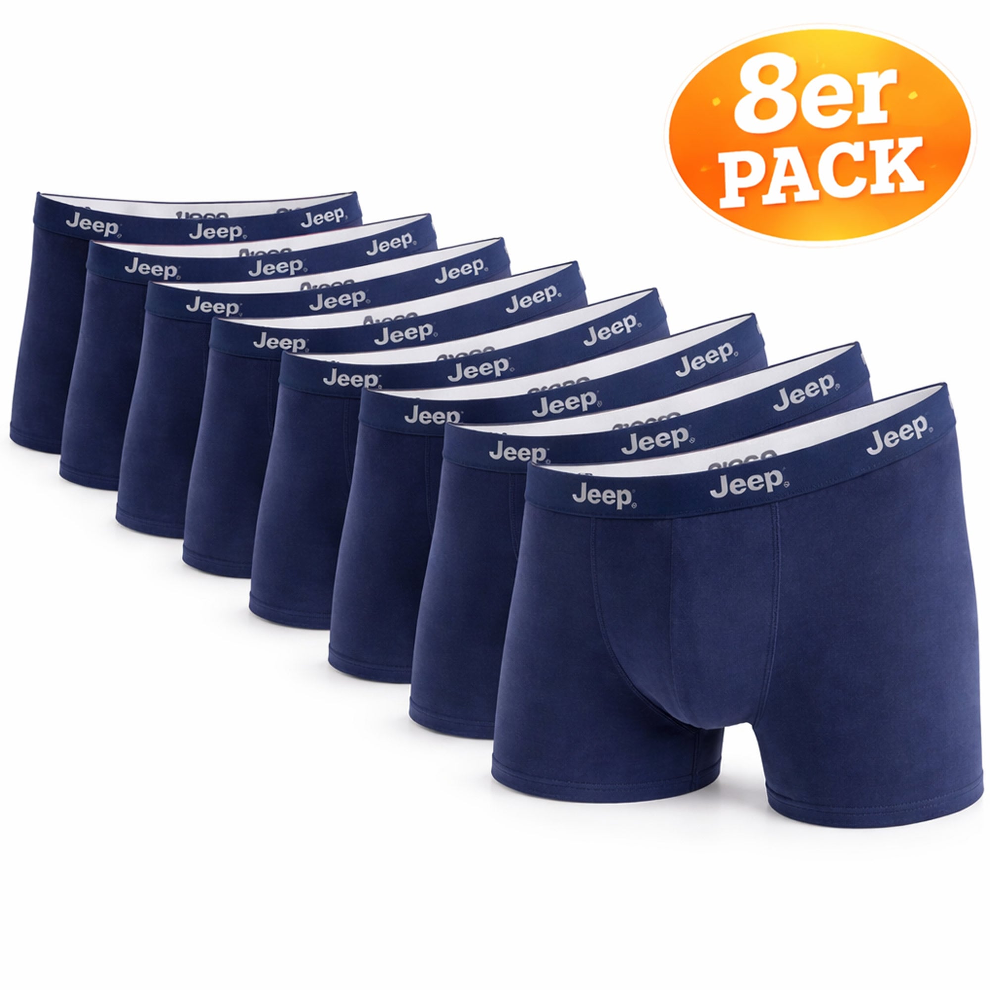 Jeep Boxershorts Herren 8er-Pack – Baumwolle Boxer Shorts S–XXL