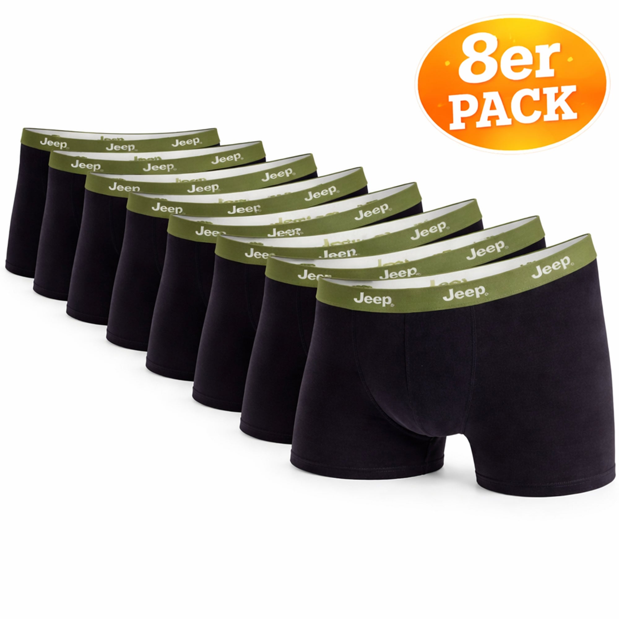 Jeep Boxershorts Herren 8er-Pack – Baumwolle Boxer Shorts S–XXL
