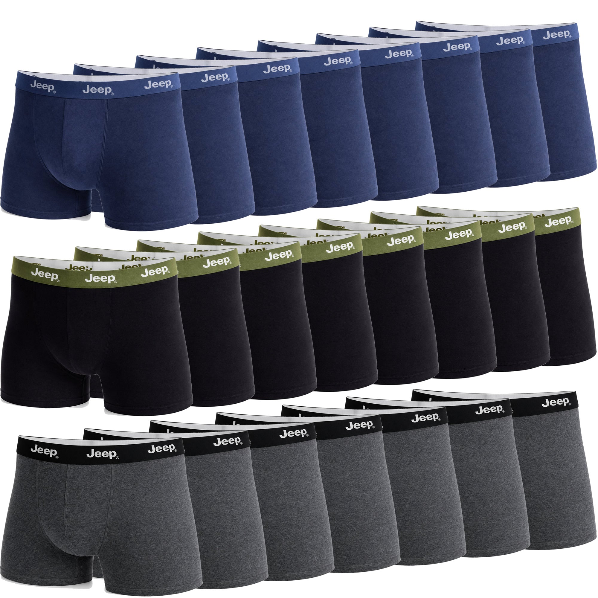 Jeep Boxershorts Herren 8er-Pack – Baumwolle Boxer Shorts S–XXL