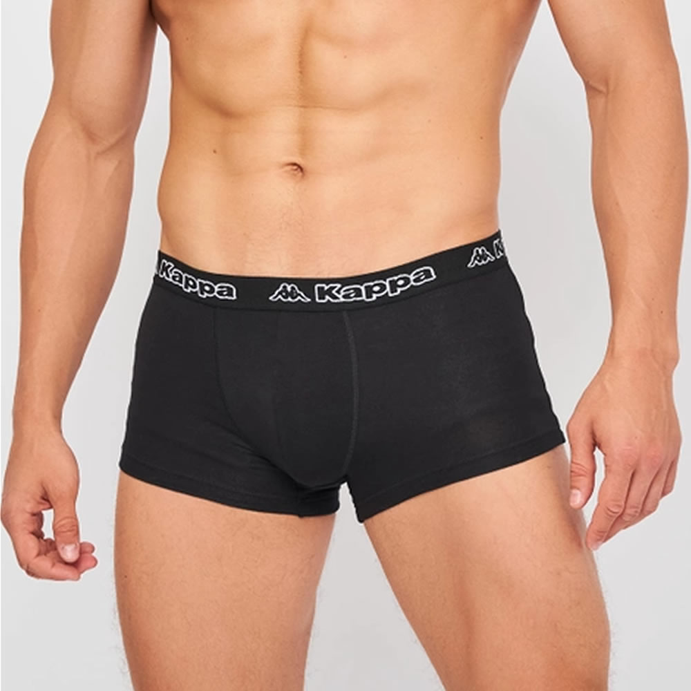 Kappa Boxershorts Herren Unterhose 6er Pack Schwarz