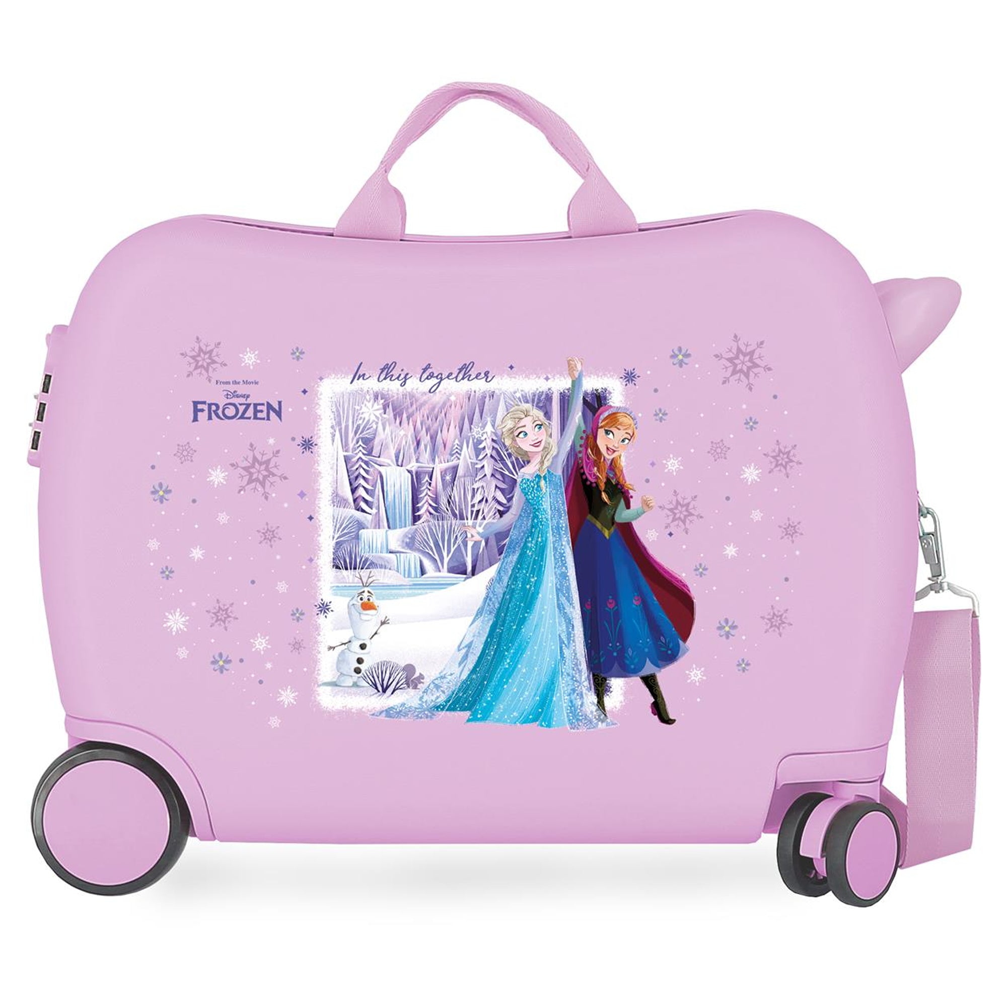 Frozen Sitzkoffer Kinder – Hartschalen Ziehkoffer 34L Lila | Elsa & Anna
