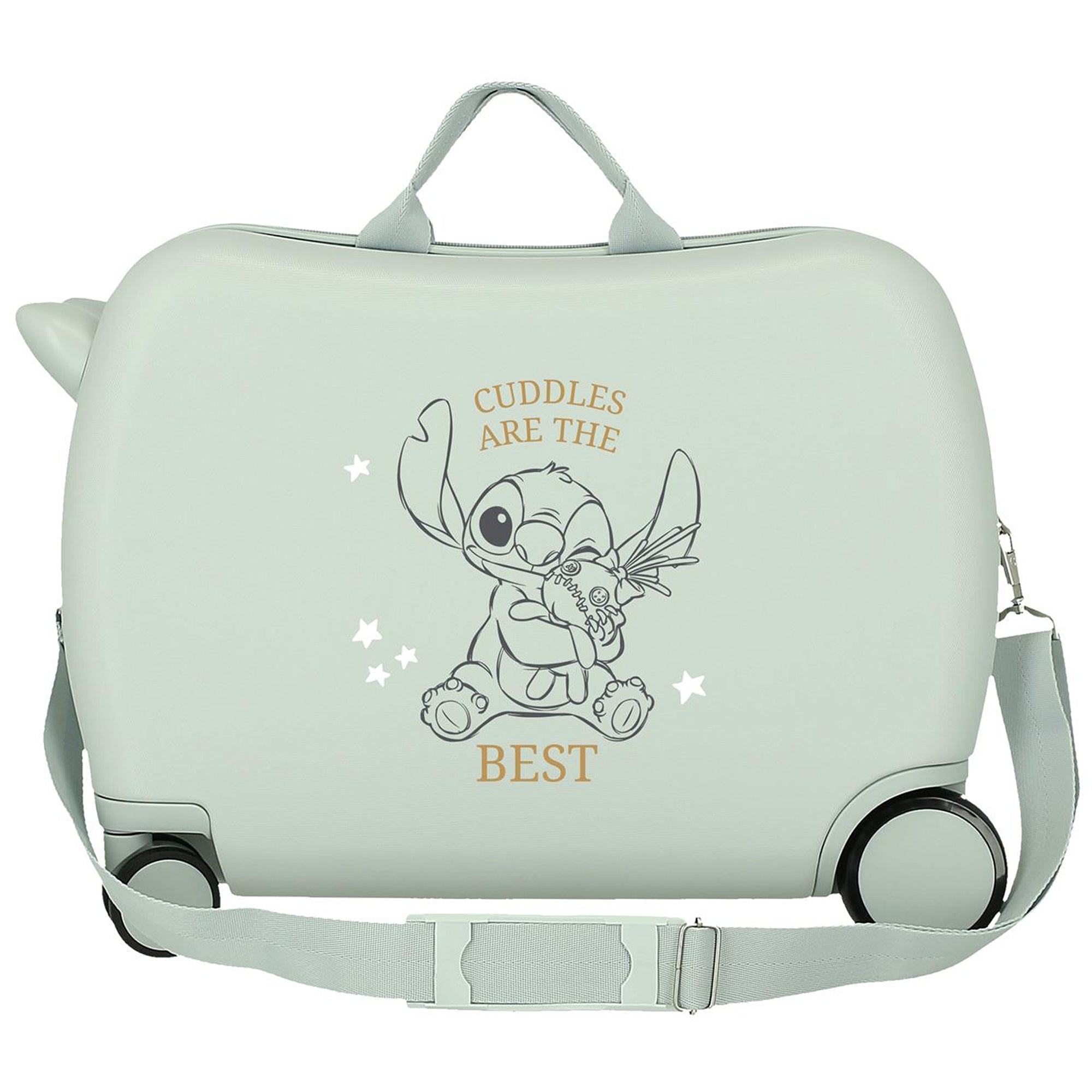 Stitch Sitzkoffer Kinder – Hartschalen Ziehkoffer 34L Mint | Disney Cuddles