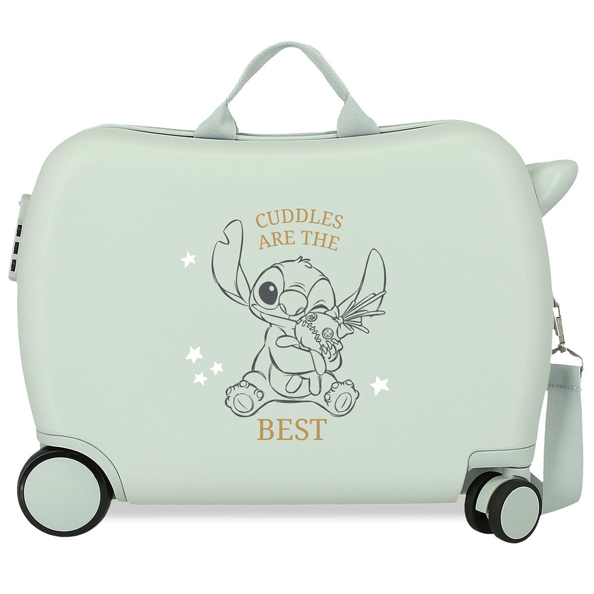 Stitch Sitzkoffer Kinder – Hartschalen Ziehkoffer 34L Mint | Disney Cuddles