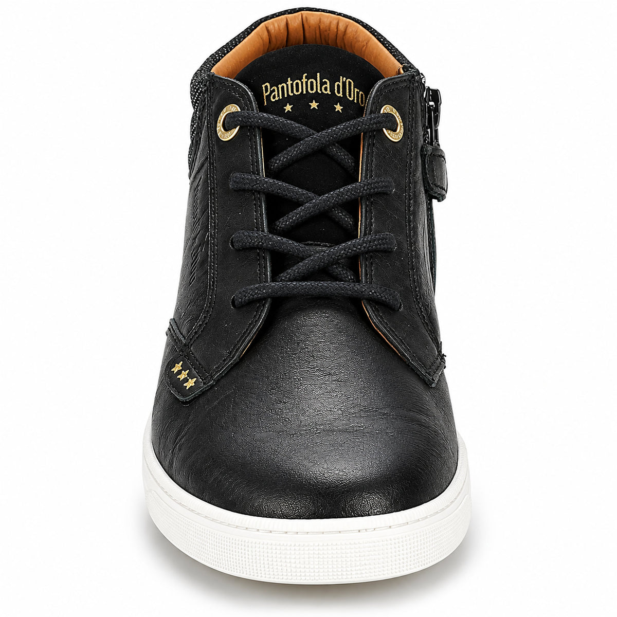 Kinder High Top Sneaker Schwarz – Echtleder Pantofola d’Oro Aosta Mid Jr.