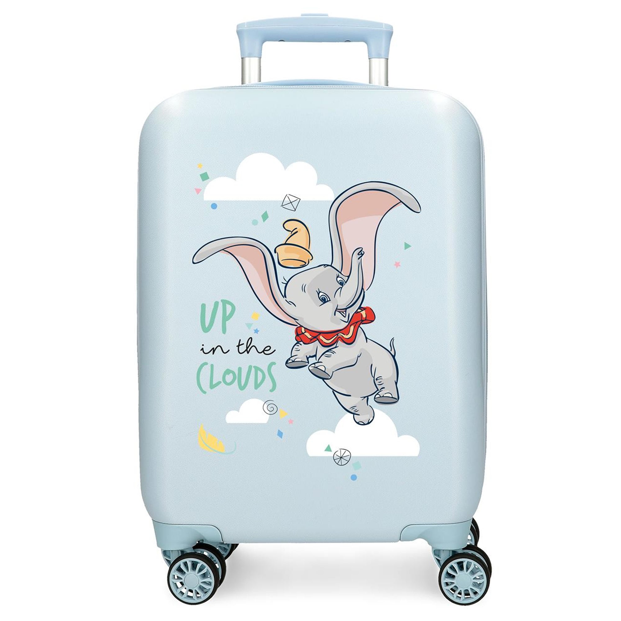 Dumbo Kinder Koffer Trolley 50 cm – Hartschale Hellblau „Up in the Clouds“