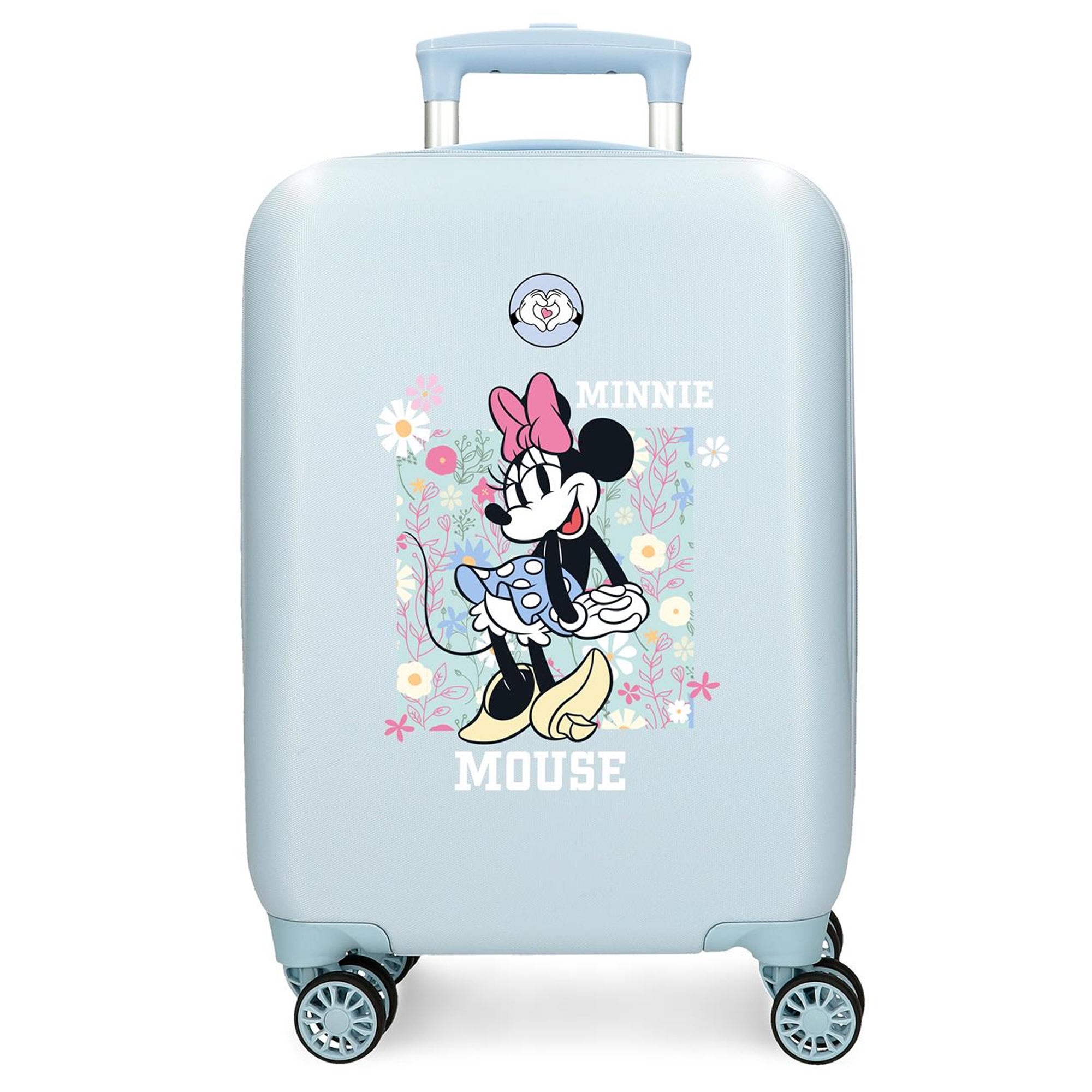 Minnie Mouse Kinder Koffer Trolley 50 cm – Hartschale Hellblau