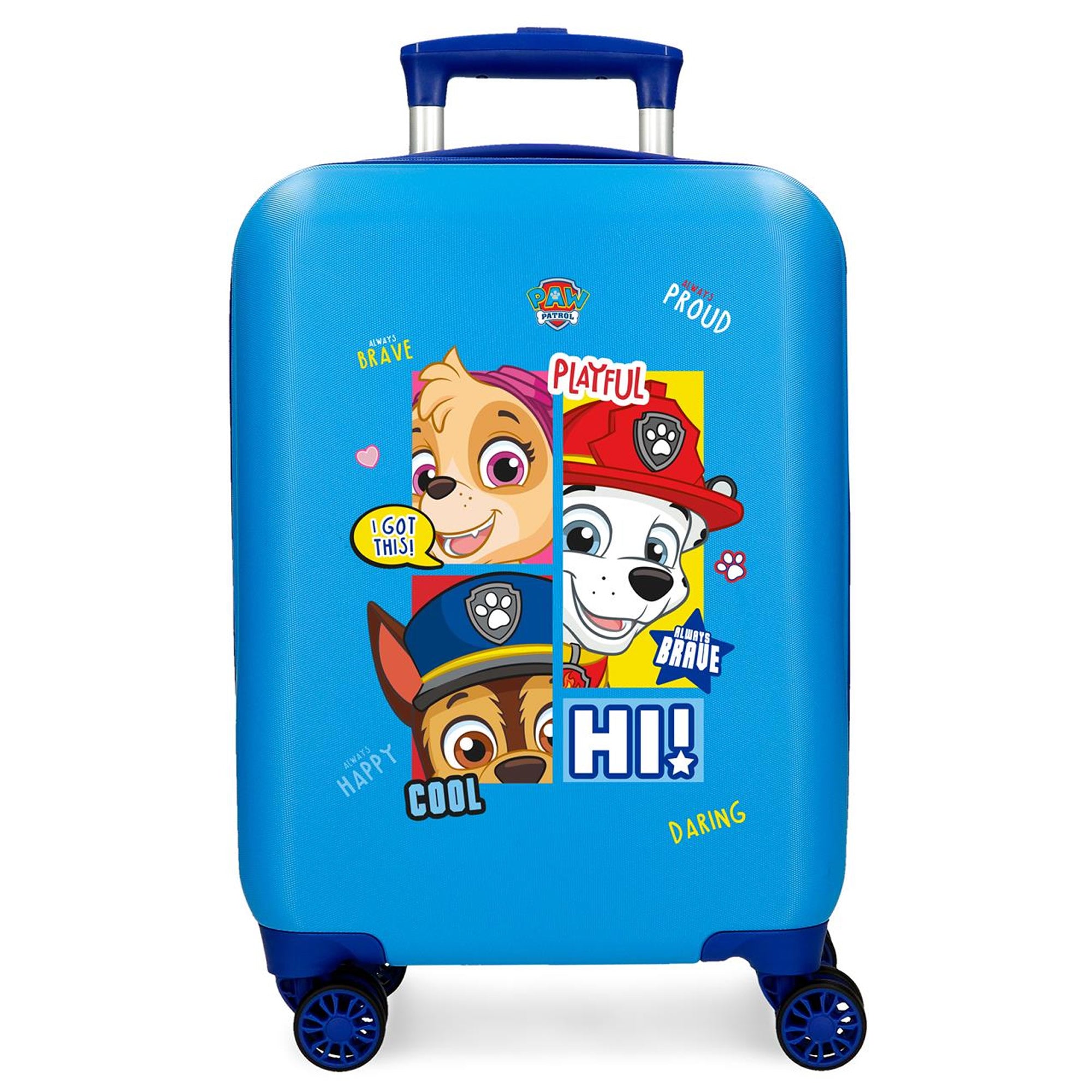 Paw Patrol Kinder Koffer Trolley 50 cm – Hartschale Blau „Always Brave“