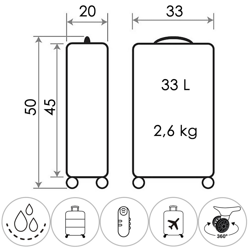 Joumma Bags Children's Trolley Hard Shell Suitcase Hand Luggage