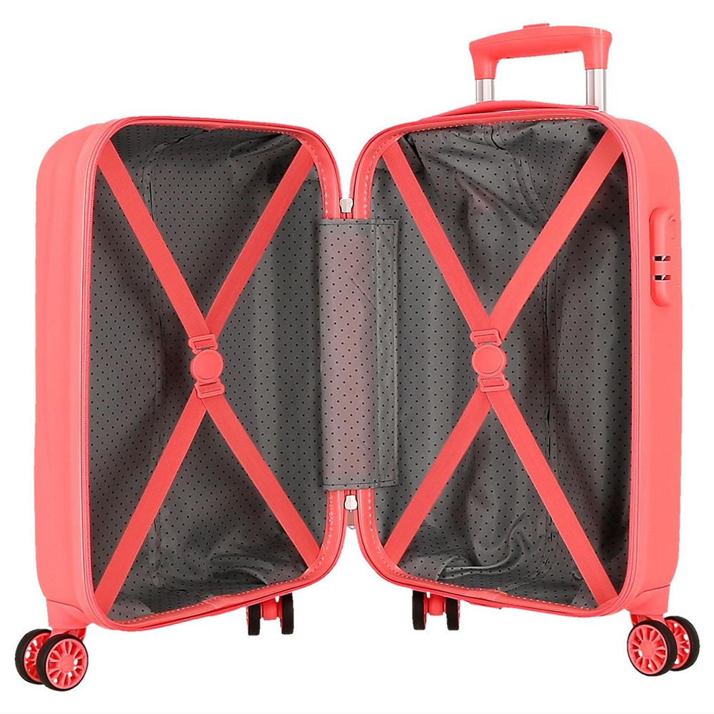 Bambi Kinder Koffer Trolley 50 cm – Hartschale Rosa „Besties Forever“