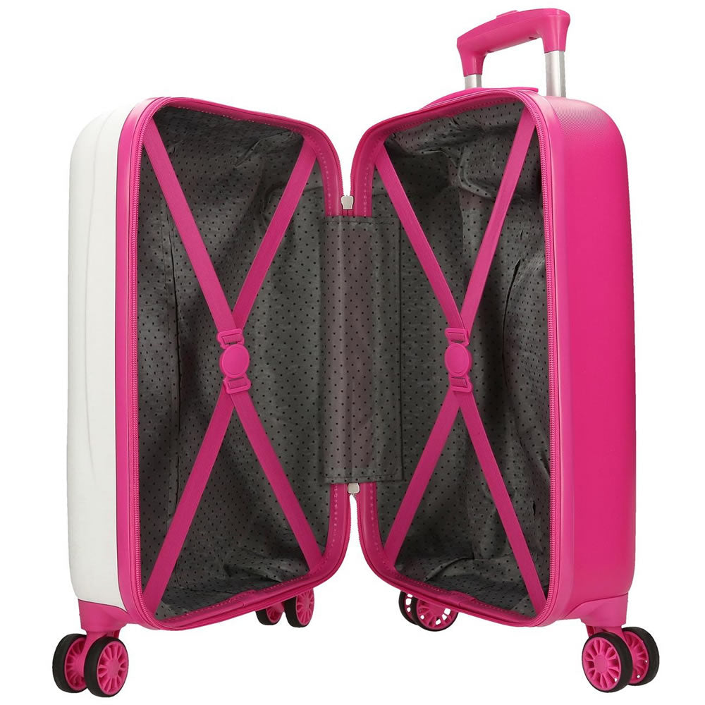Minnie Mouse Kinder Koffer Trolley 50 cm – Hartschale Weiß / Pink
