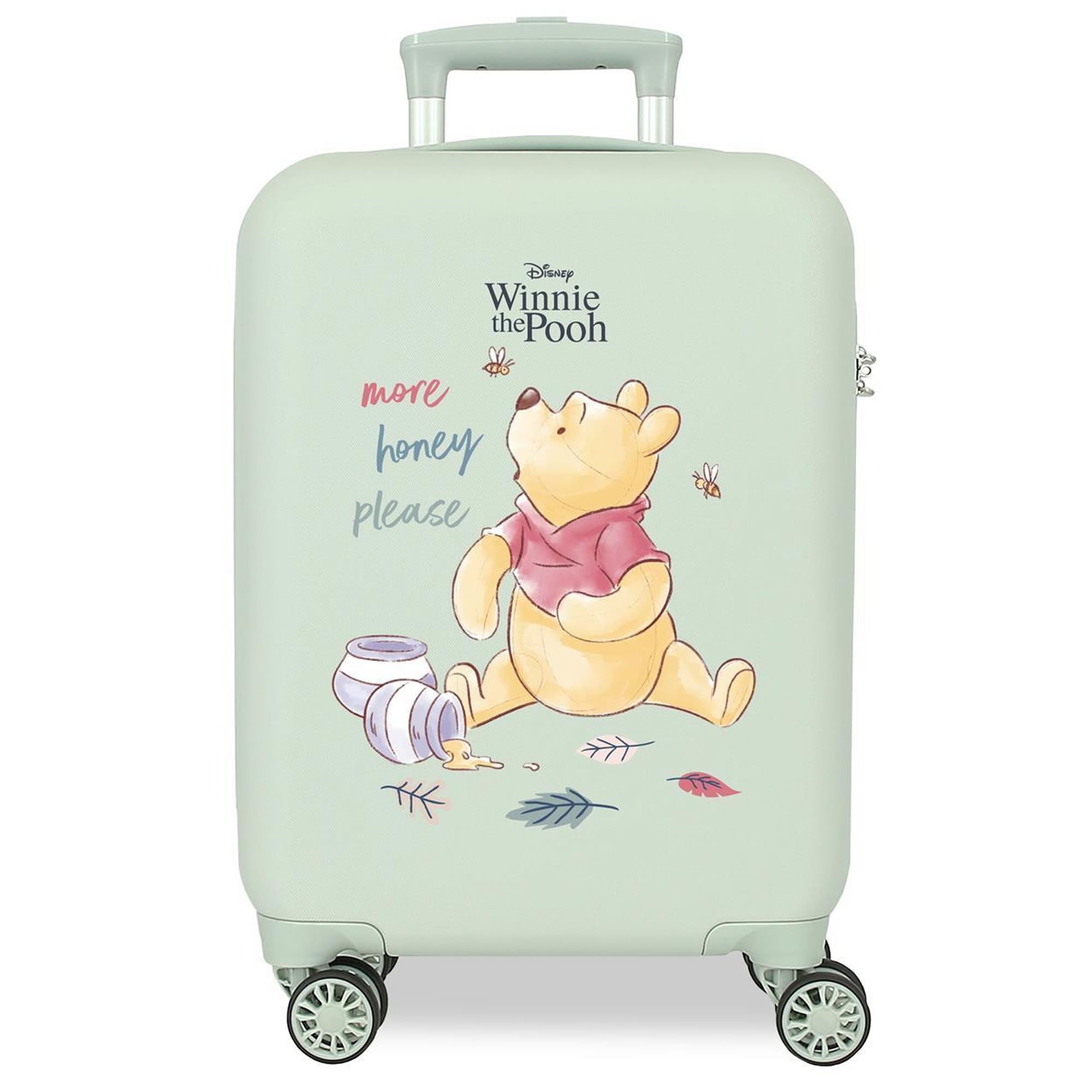 Winnie the Pooh Kinder Koffer Trolley 50 cm – Hartschale Mintgrün „More Honey Please“