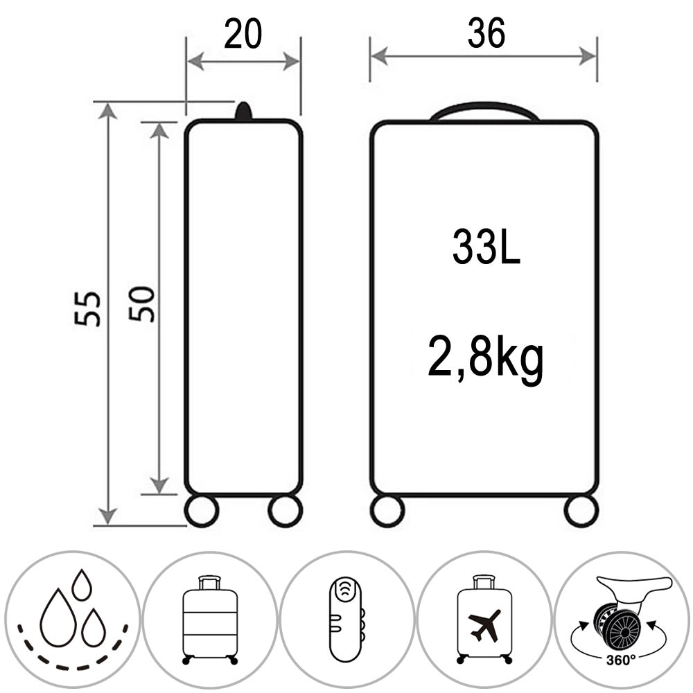 Joumma Bags Children's Trolley Hard Shell Suitcase Hand Luggage