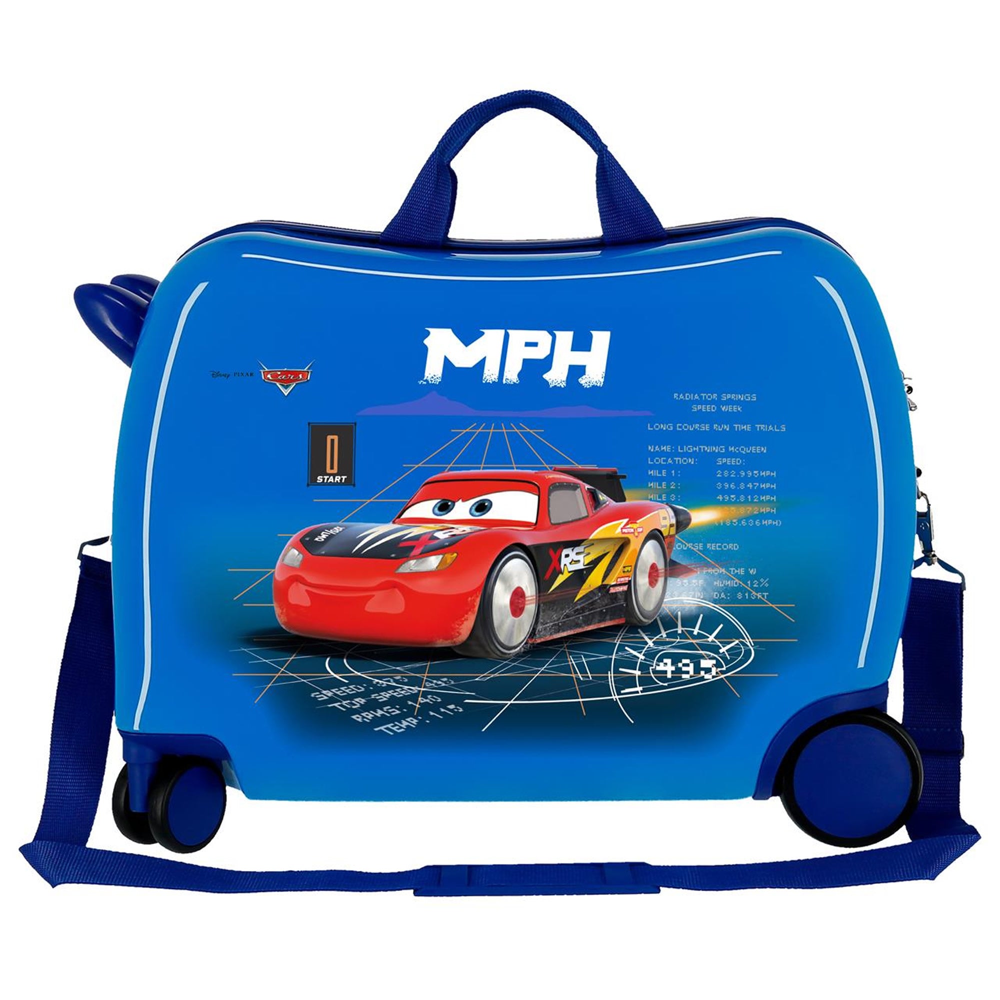 Cars Sitzkoffer Kinder – Hartschalen Ziehkoffer 34 L | Lightning McQueen