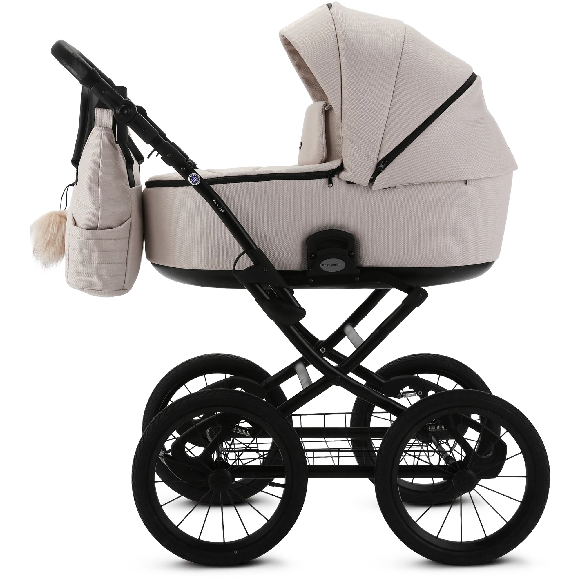 Knirpsenland Retro Style 2.0 Kinderwagen Hellbeige – neutral für Jungen & Mädchen
