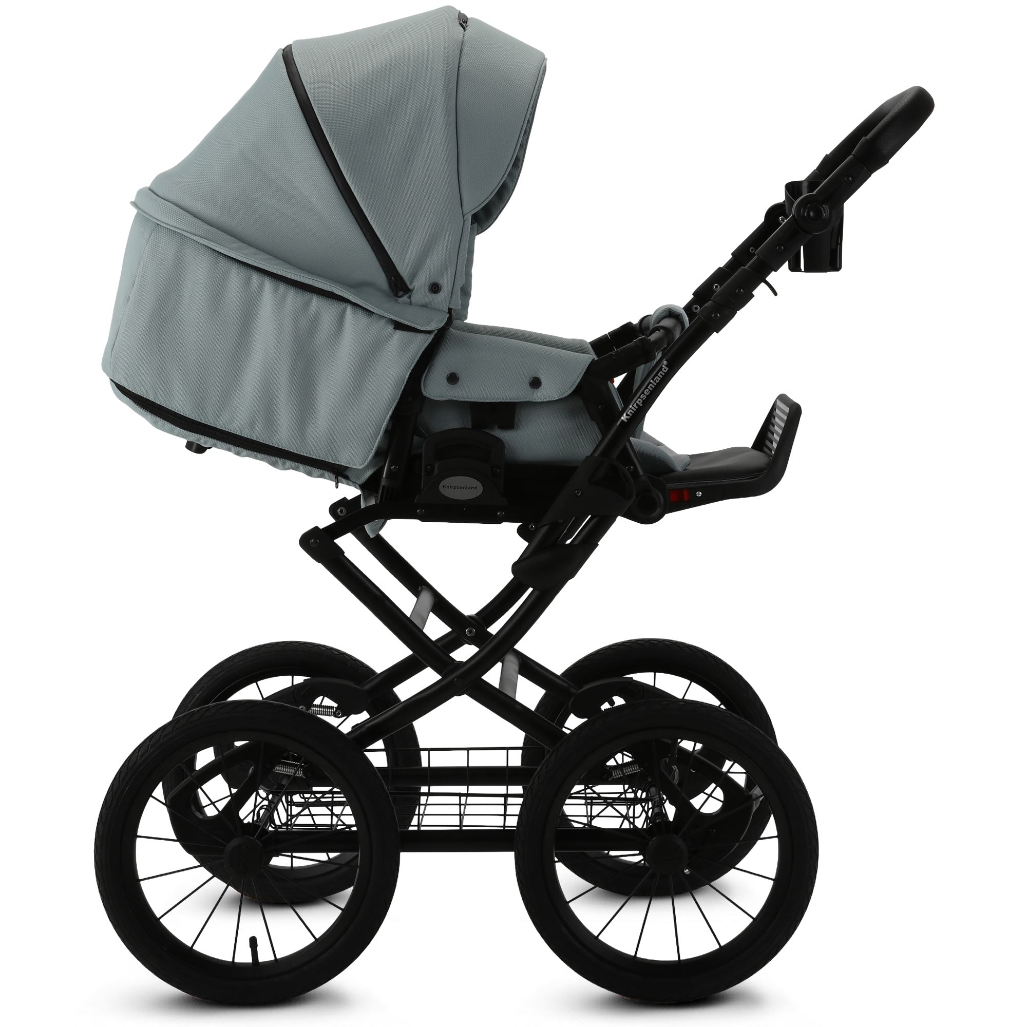 Retro Kinderwagen Mint – Klassisch & Komfortabel