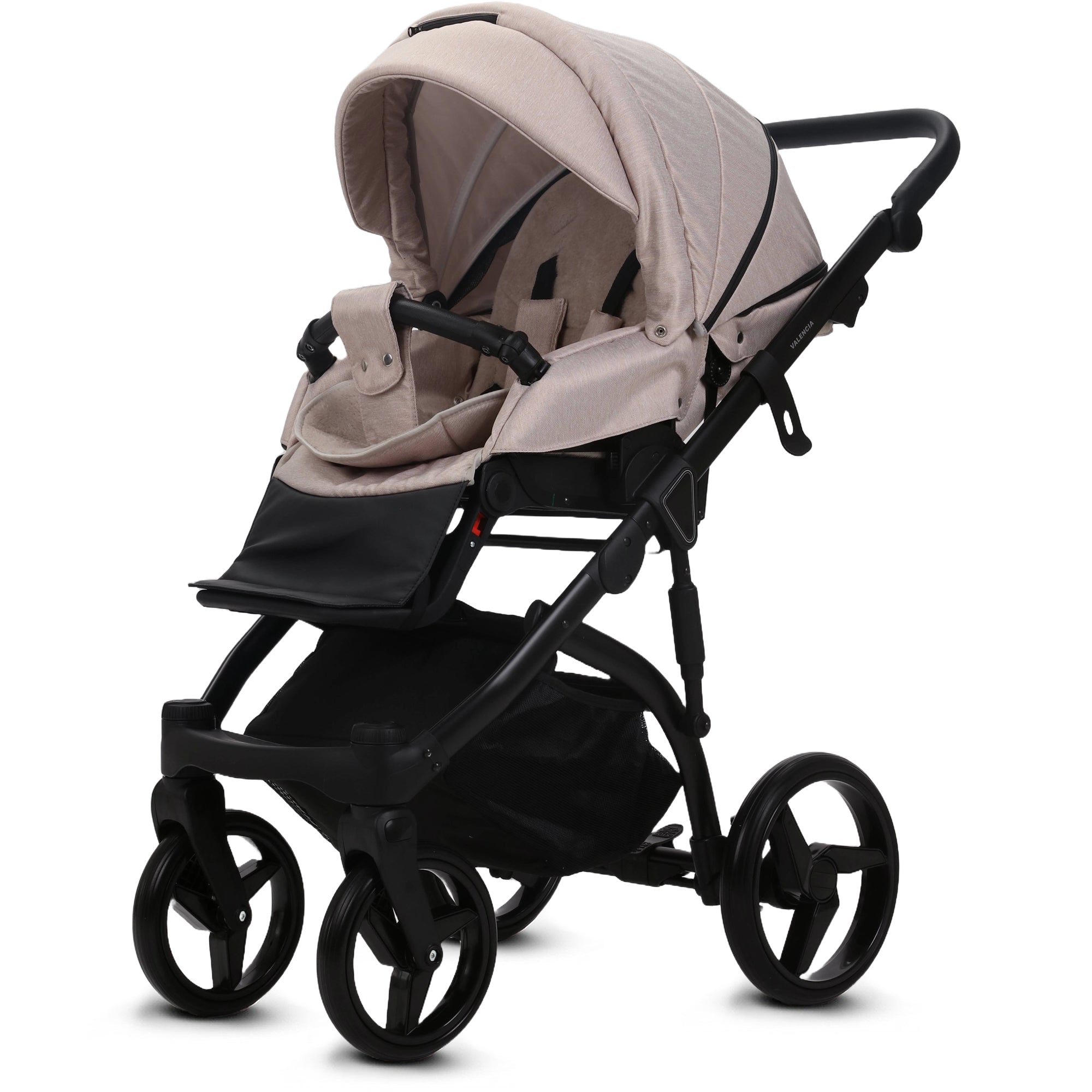 Knirpsenland Valencia Kinderwagen Beige – Kombi 2in1 Jeans