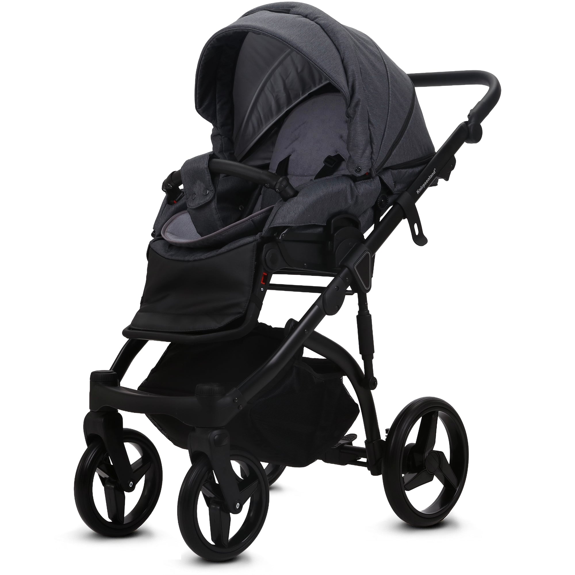 Knirpsenland Valencia Kombi Kinderwagen – Grau / Stone (Jeans-Optik)