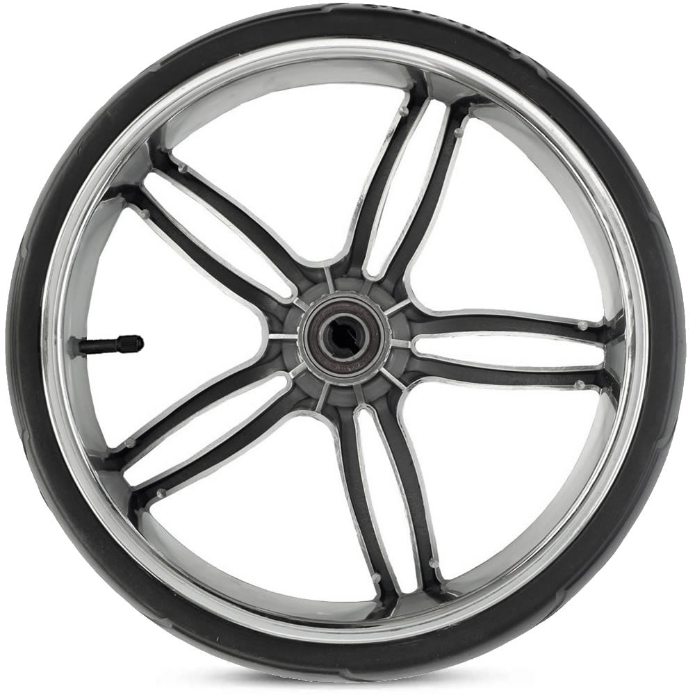 Knirpsenland stroller wheel 12.5 inch Irys Chrome / Black