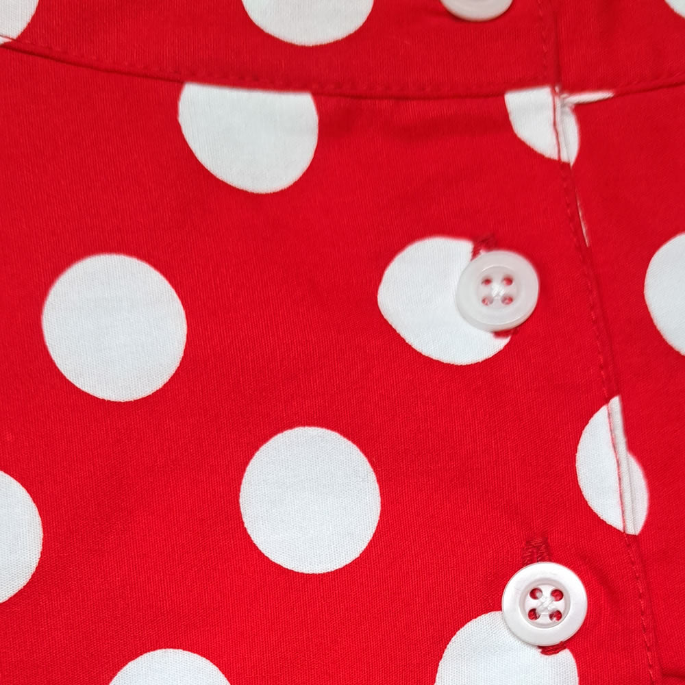 Baby Kleid Sommerkleid Punkte Rot Weiß mit Schleife