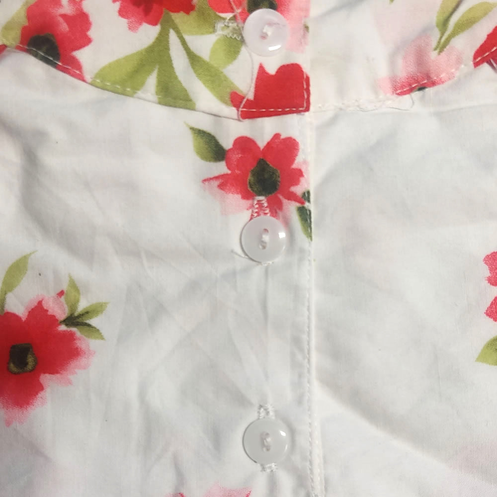 Baby Kleid Sommerkleid Mohnblume Weiß Rot