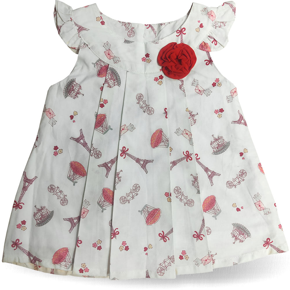 Baby Kleid Sommerkleid Cremeweiß Paris