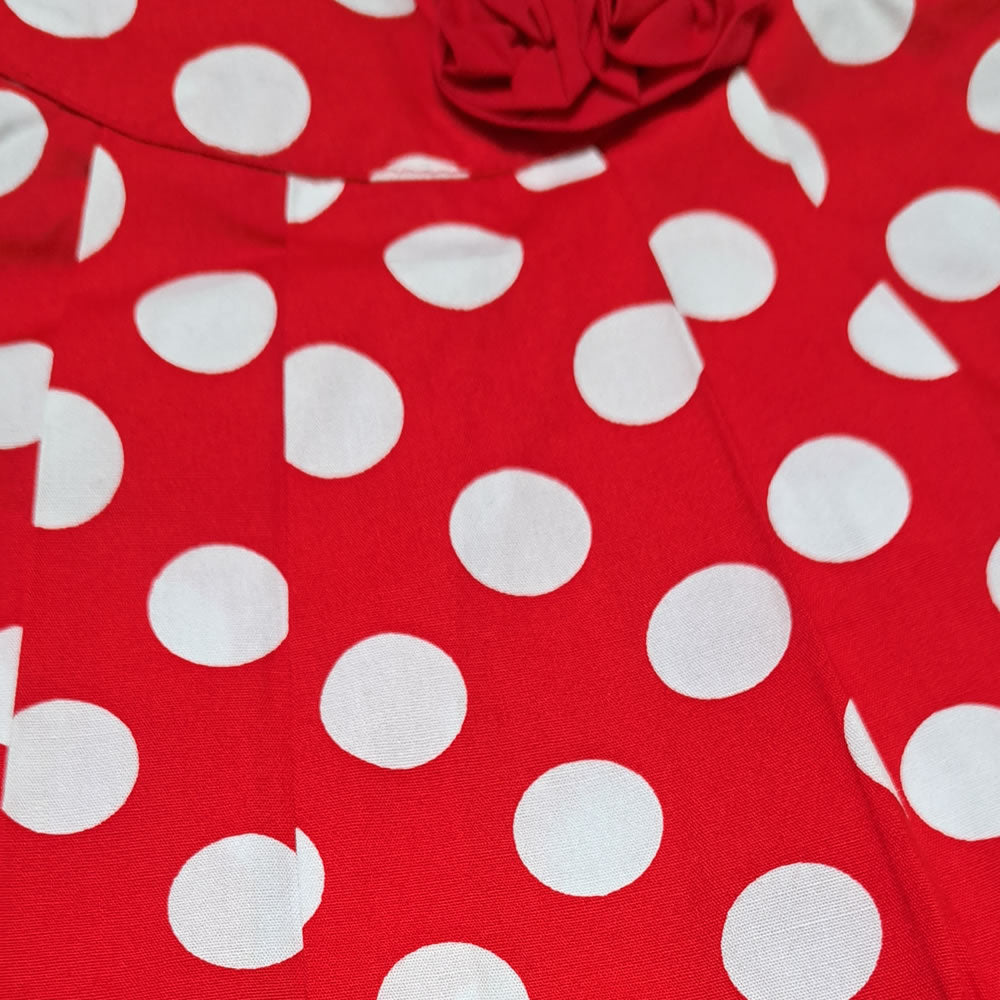 Baby Kleid Sommerkleid Rot mit Weißen Punkten