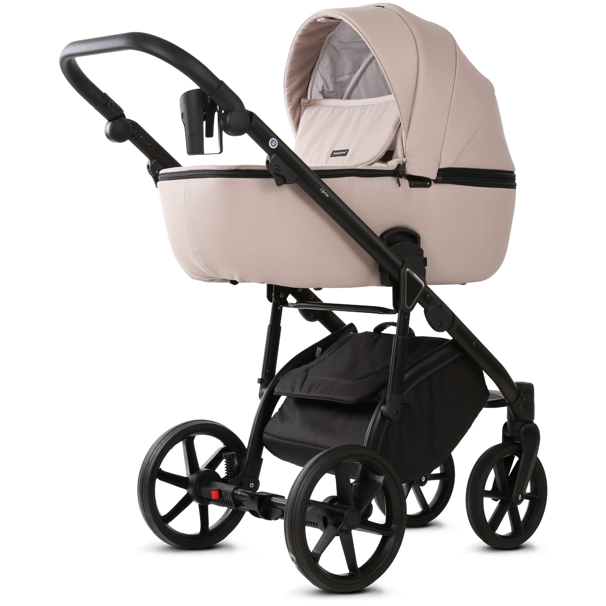 Knirpsenland Lifetime Kinderwagen – Sand Beige (Urban Black Edition)