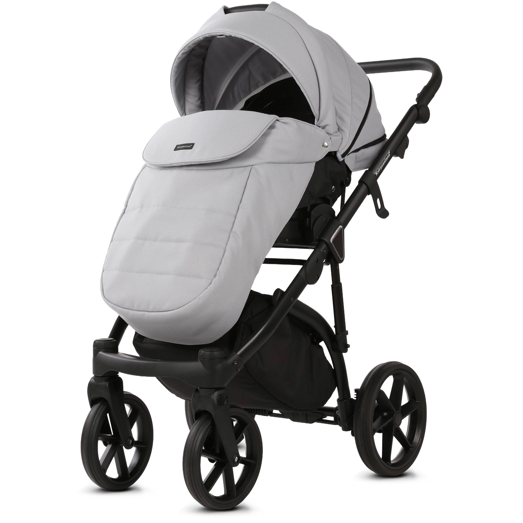 Knirpsenland Lifetime Kinderwagen – Light Grey (Urban Black Edition)