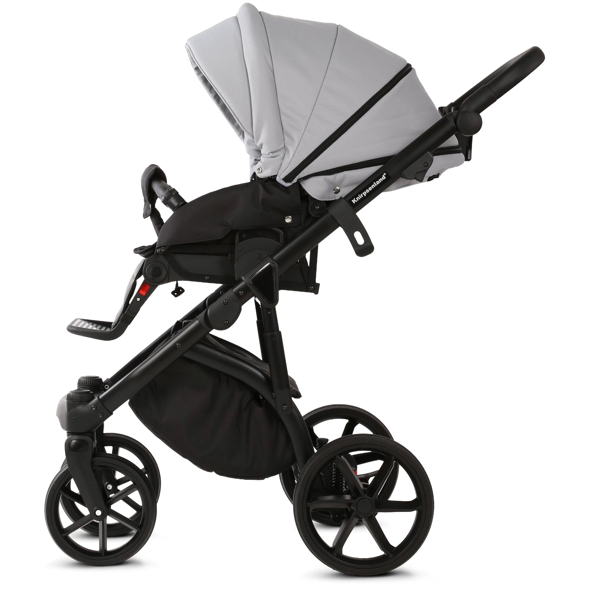 Knirpsenland Lifetime Kinderwagen – Light Grey (Urban Black Edition)
