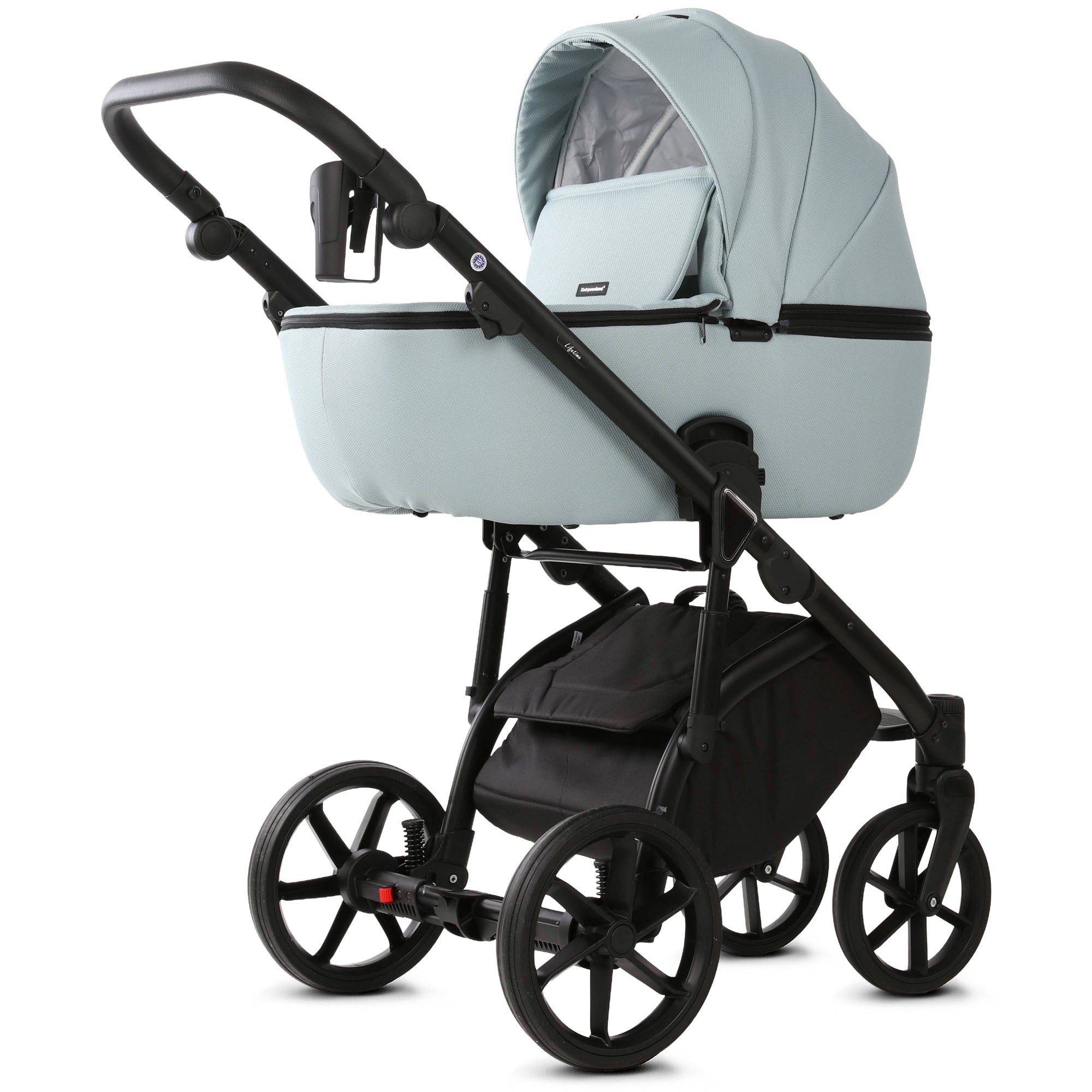 Knirpsenland Lifetime Kinderwagen – Soft Sage (Urban Black Edition)