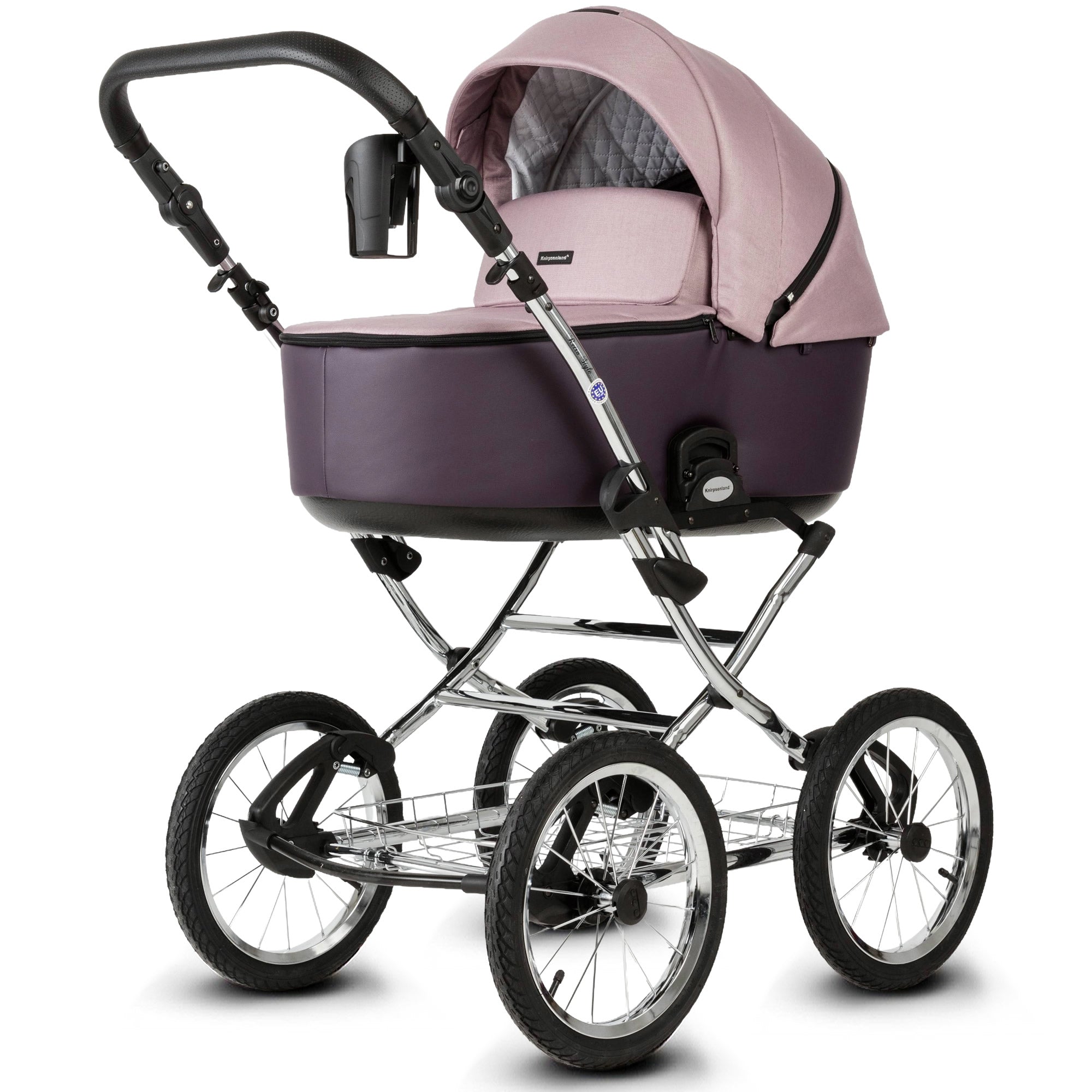 Knirpsenland Retro Style Chrome Edition Kinderwagen – Mauve Rosé