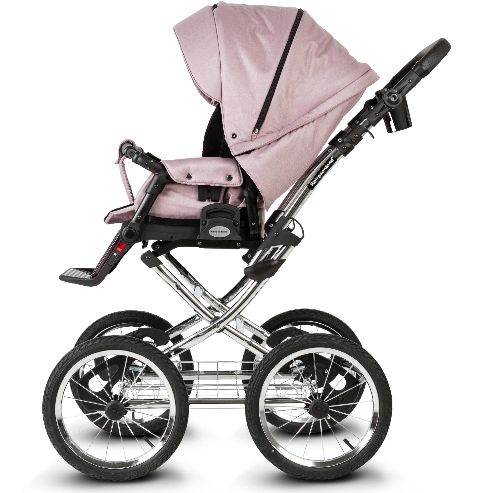 Knirpsenland Retro Style Chrome Edition Kinderwagen – Mauve Rosé