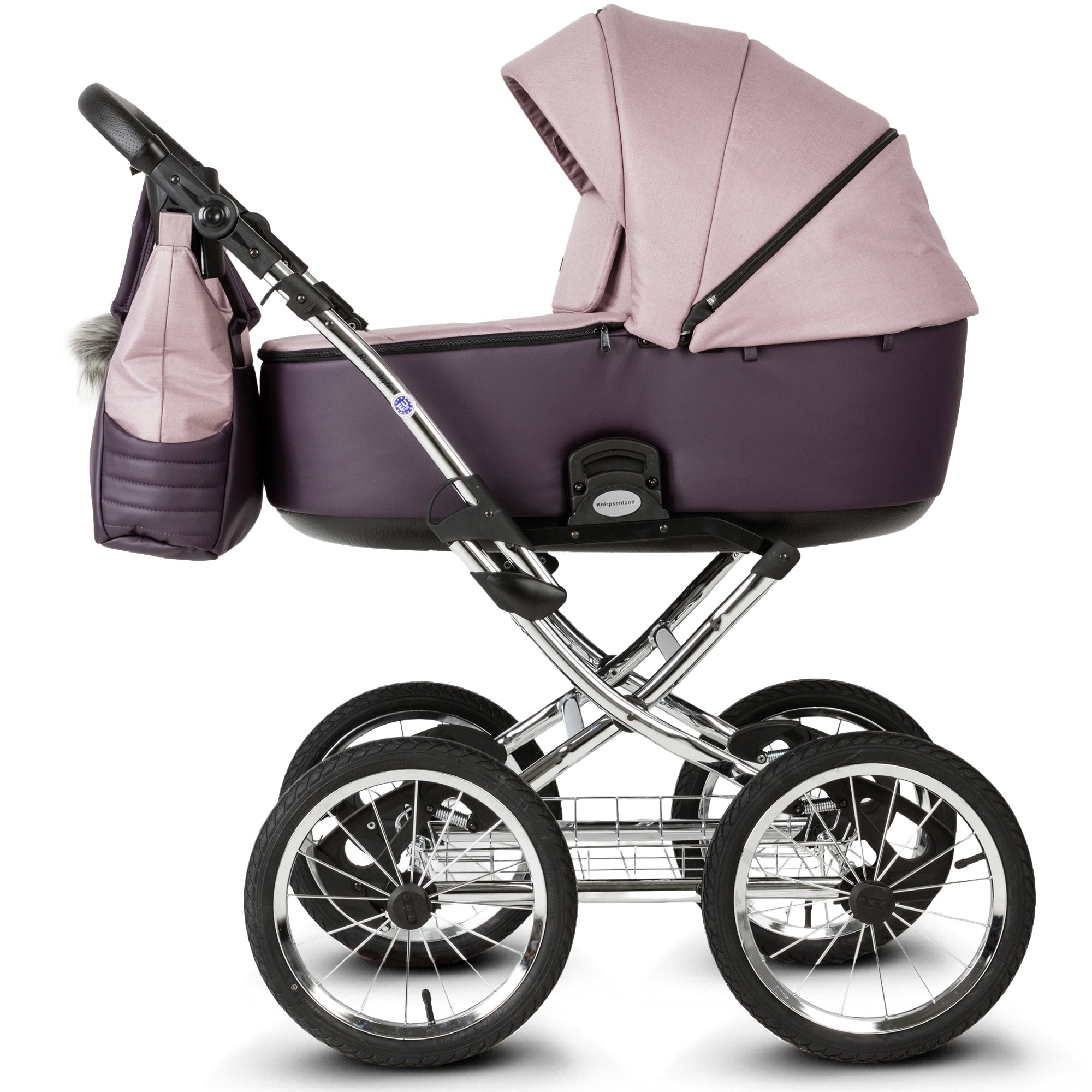 Knirpsenland Retro Style Chrome Edition Kinderwagen – Mauve Rosé