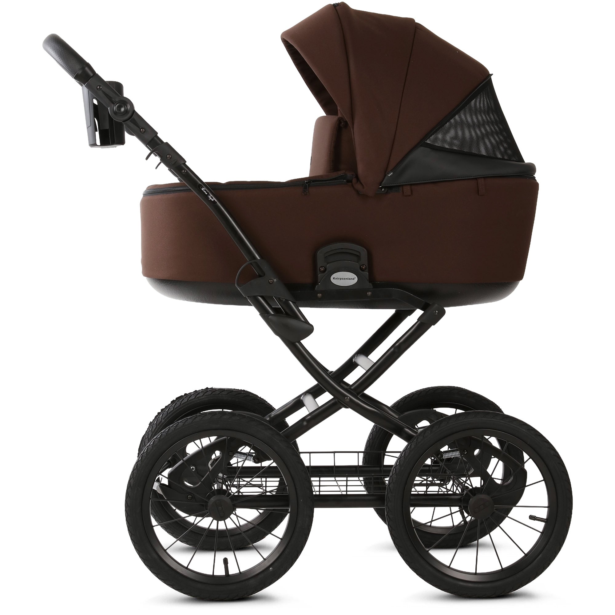 Knirpsenland Retro Style Kinderwagen – Chocolate Brown