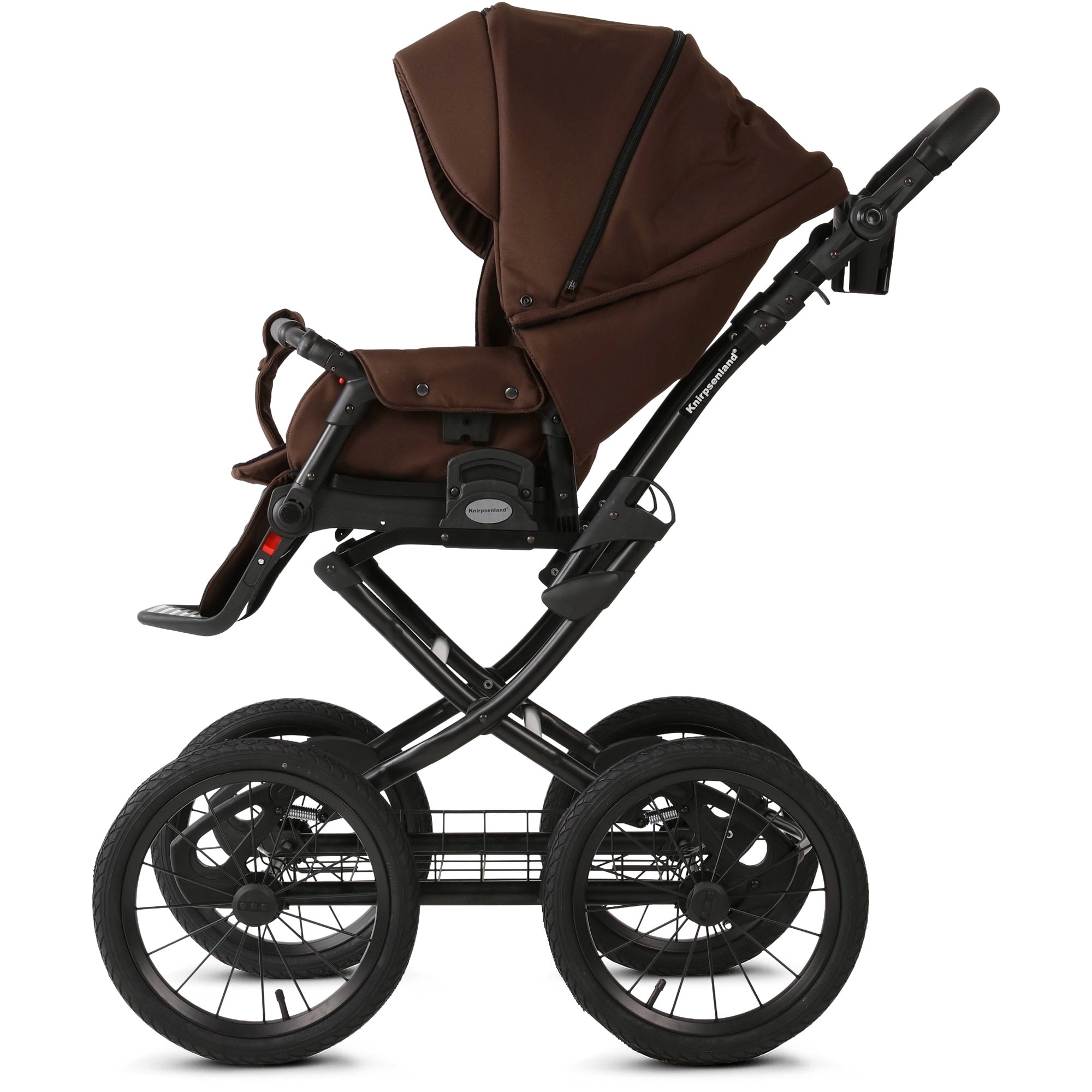 Knirpsenland Retro Style Kinderwagen – Chocolate Brown