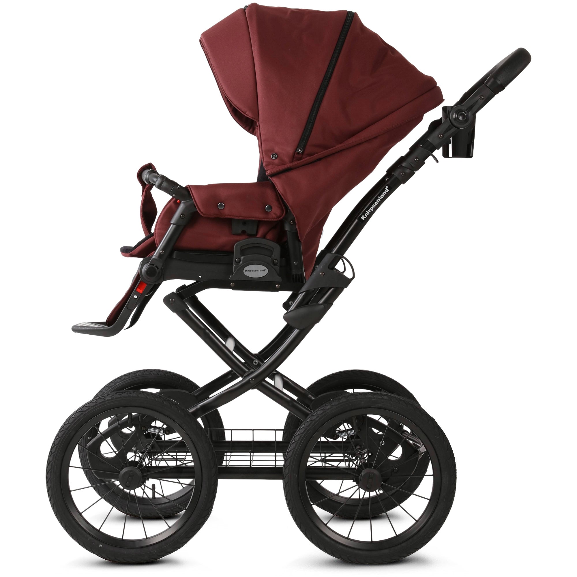 Knirpsenland Retro Style Kinderwagen – Burgundy