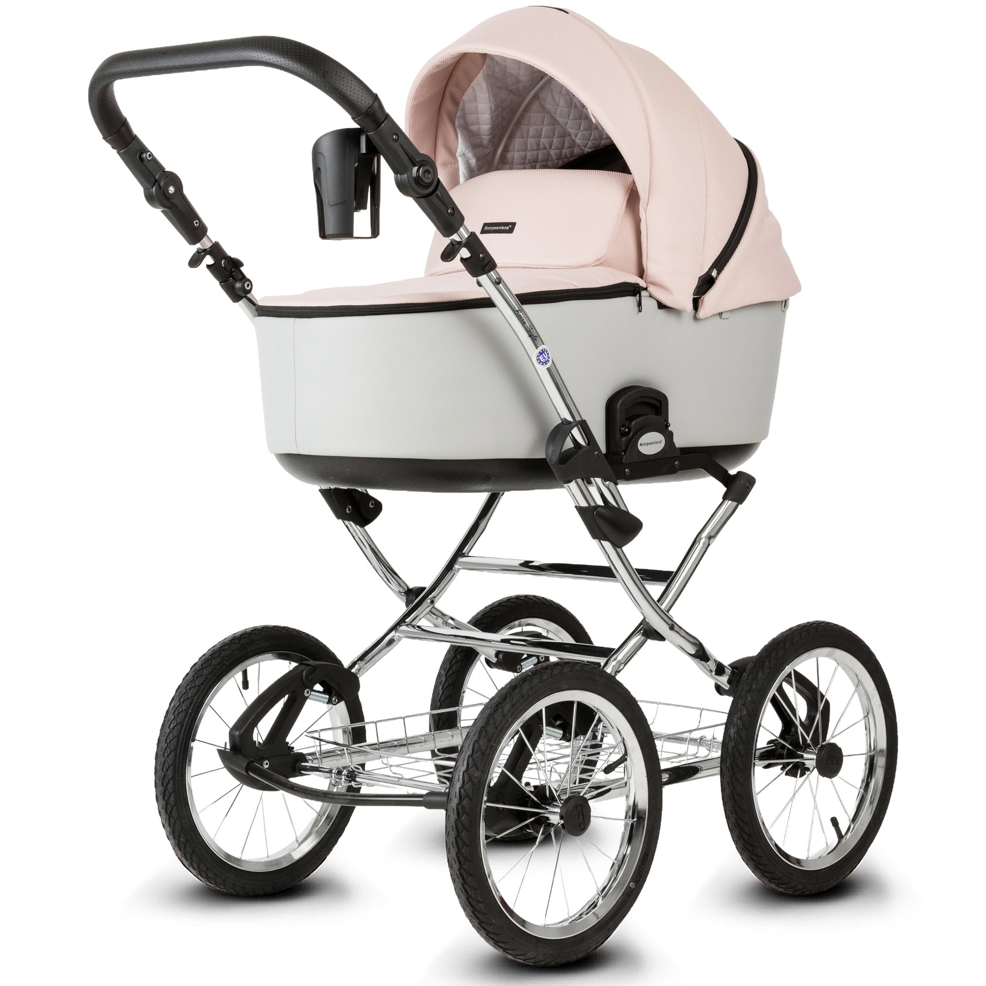 Knirpsenland Retro Style Chrome Edition Kinderwagen – Blush Grey