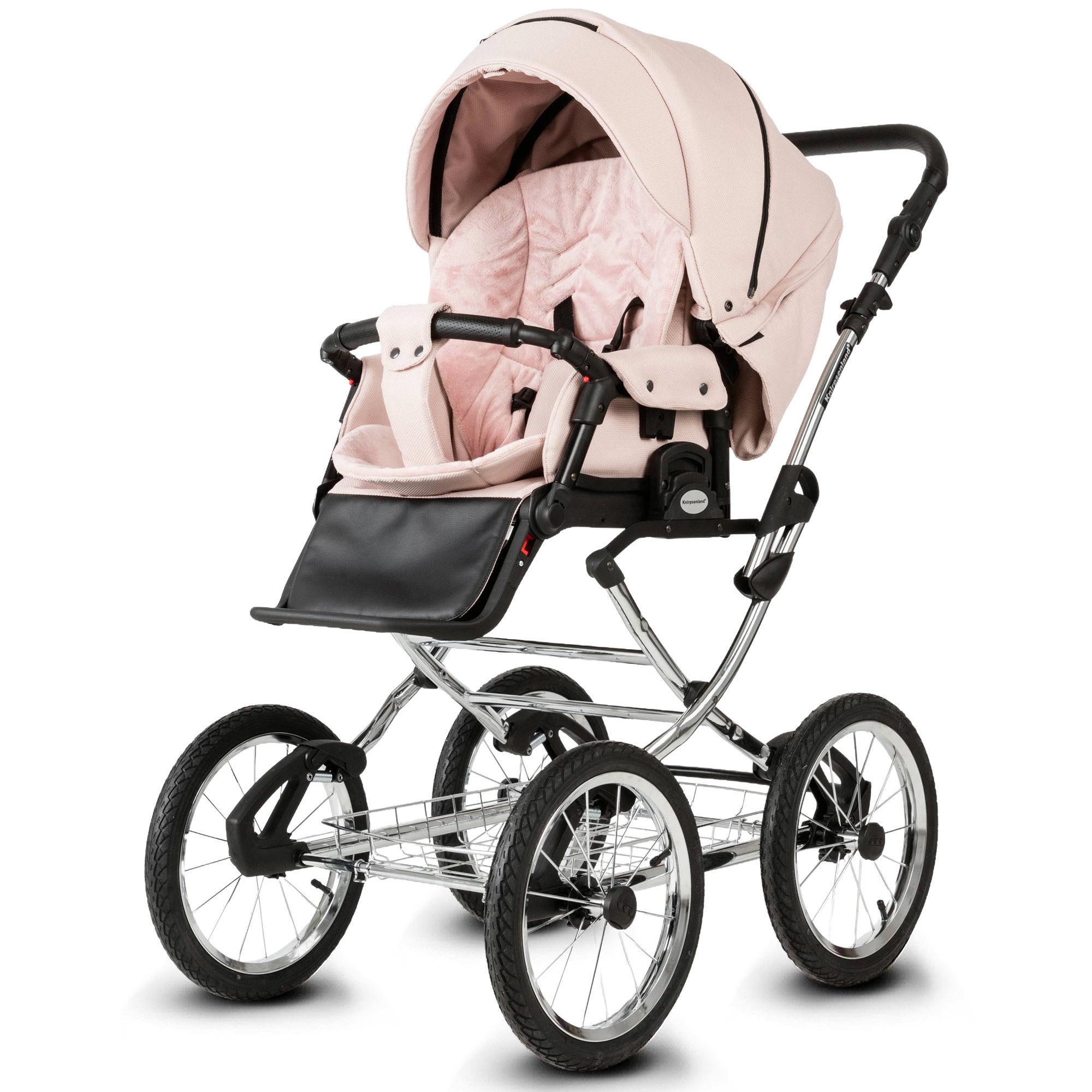 Knirpsenland Retro Style Chrome Edition Kinderwagen – Blush Grey