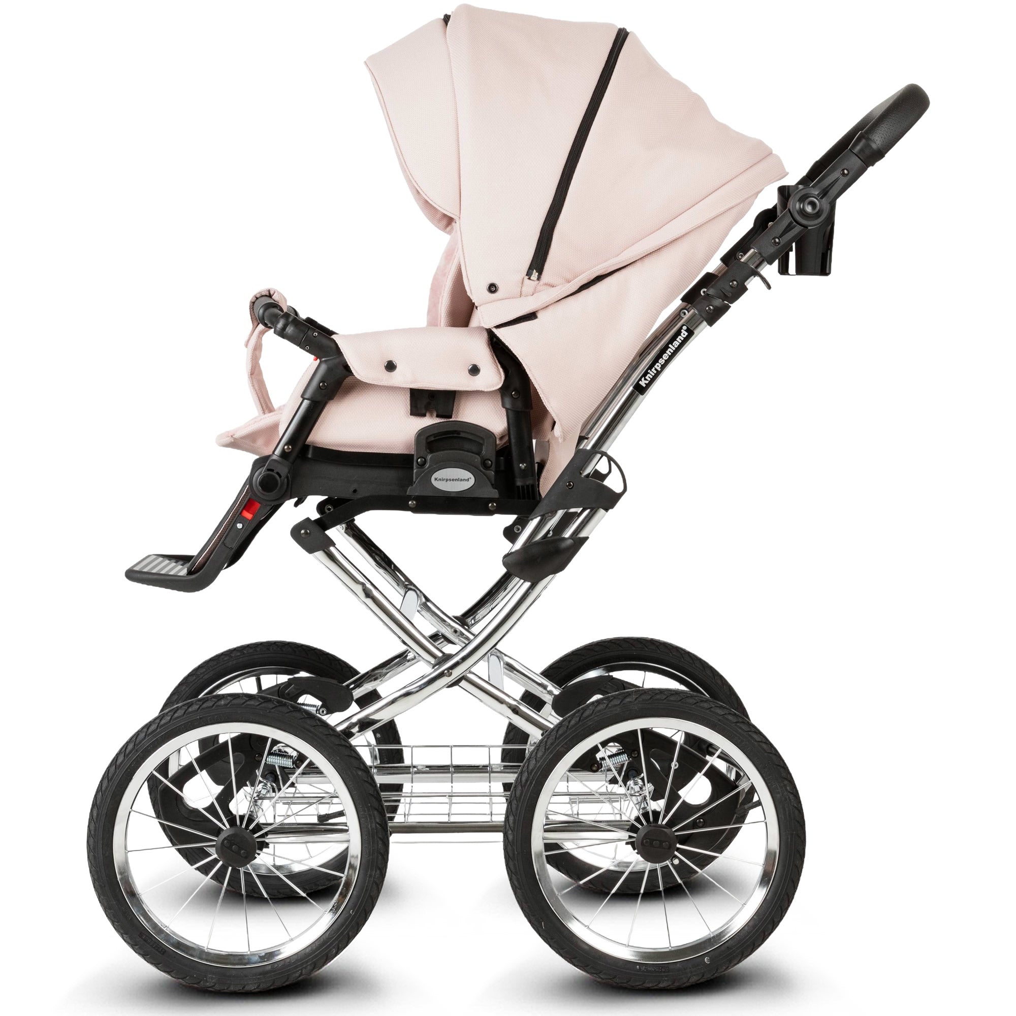 Knirpsenland Retro Style Chrome Edition Kinderwagen – Blush Grey