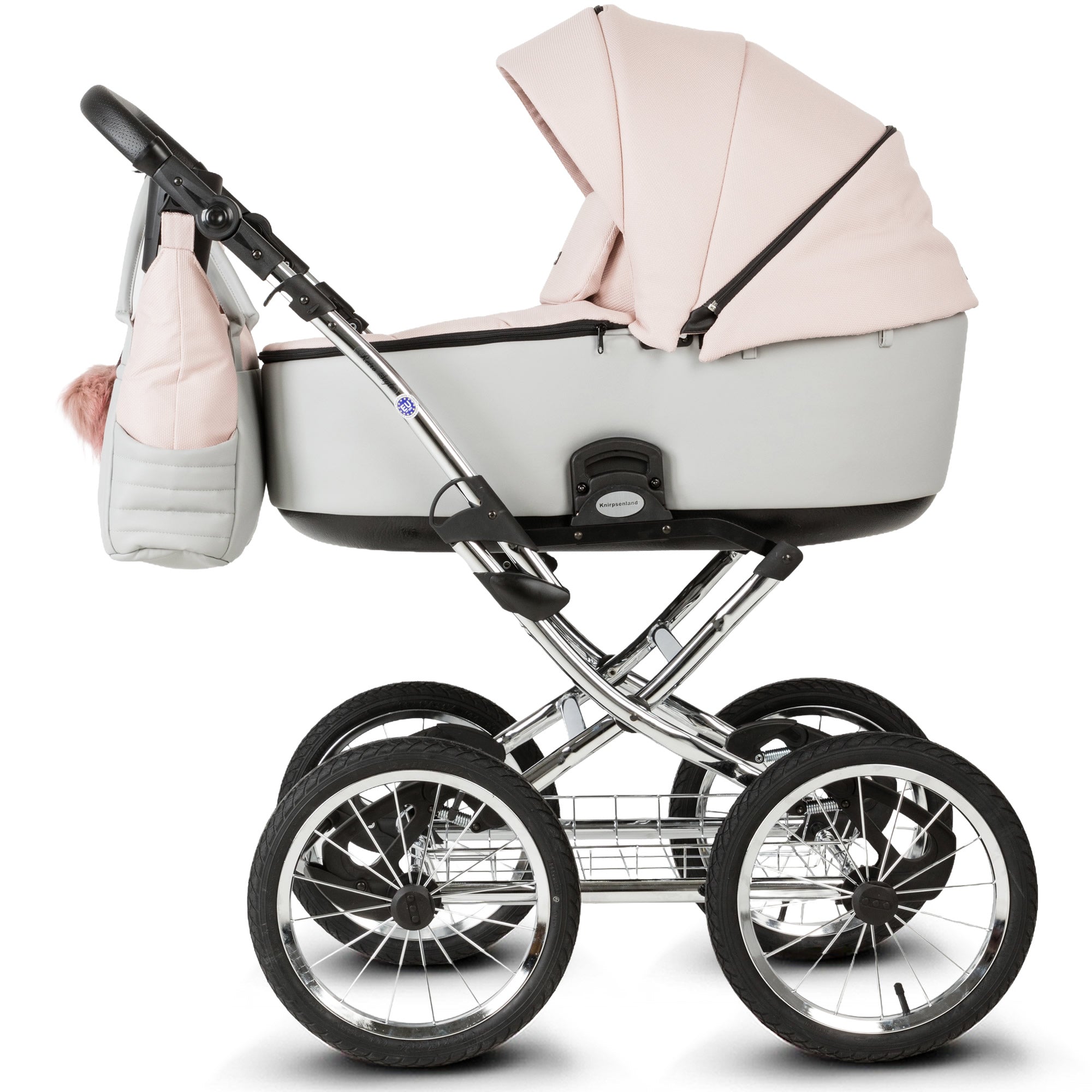 Knirpsenland Retro Style Chrome Edition Kinderwagen – Blush Grey