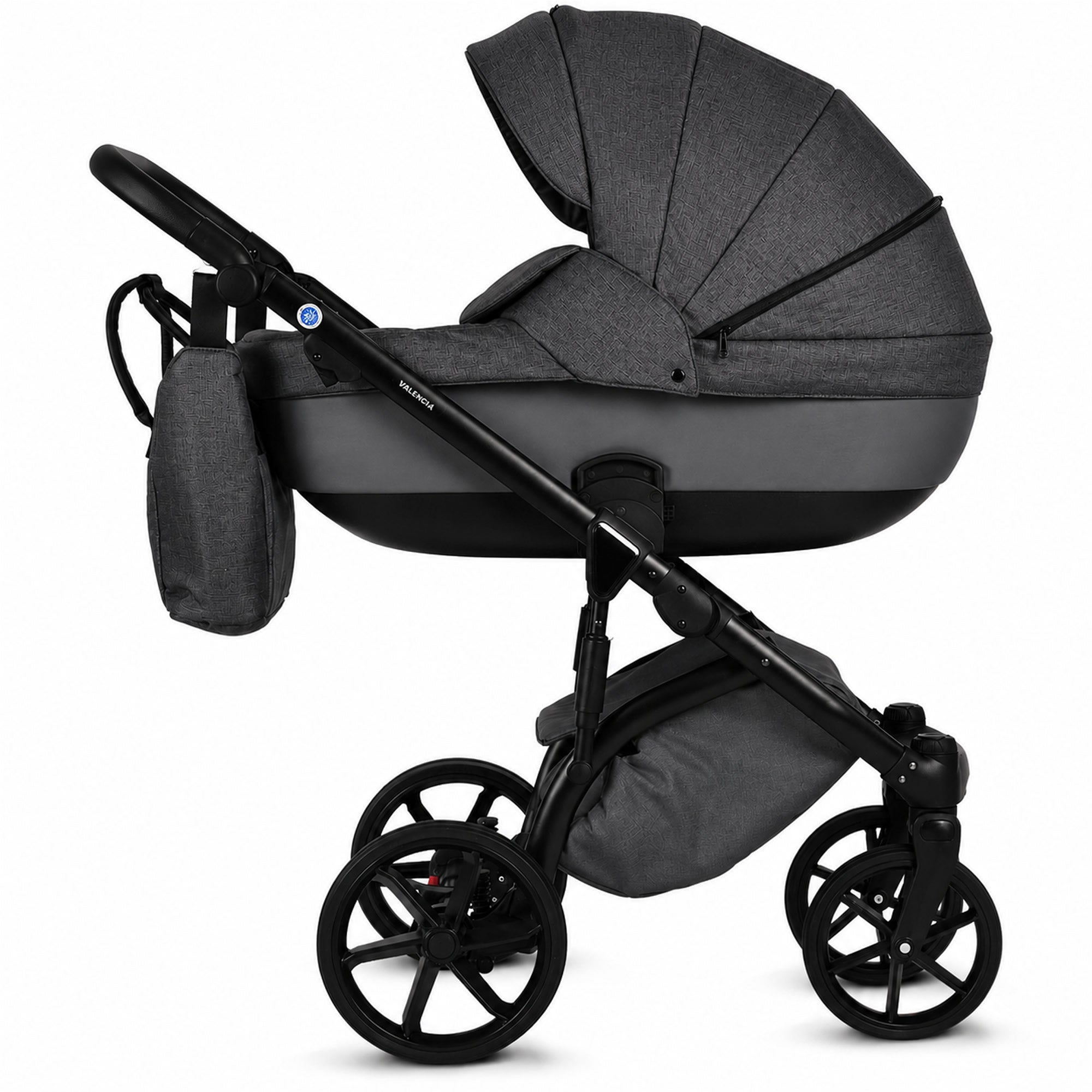 Knirpsenland Valencia Anthrazit – Kombi-Kinderwagen 2in1 mit Babywanne & Sportsitz
