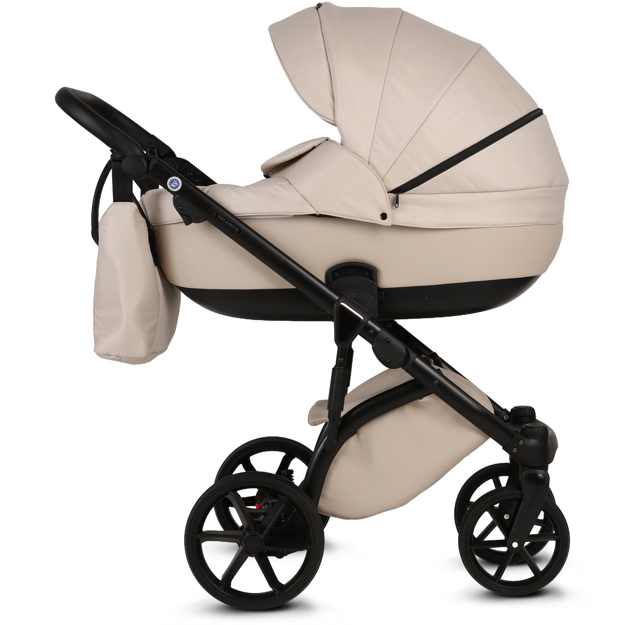 Knirpsenland Valencia Beige – Kombi-Kinderwagen 2in1 mit Babywanne & Sportsitz